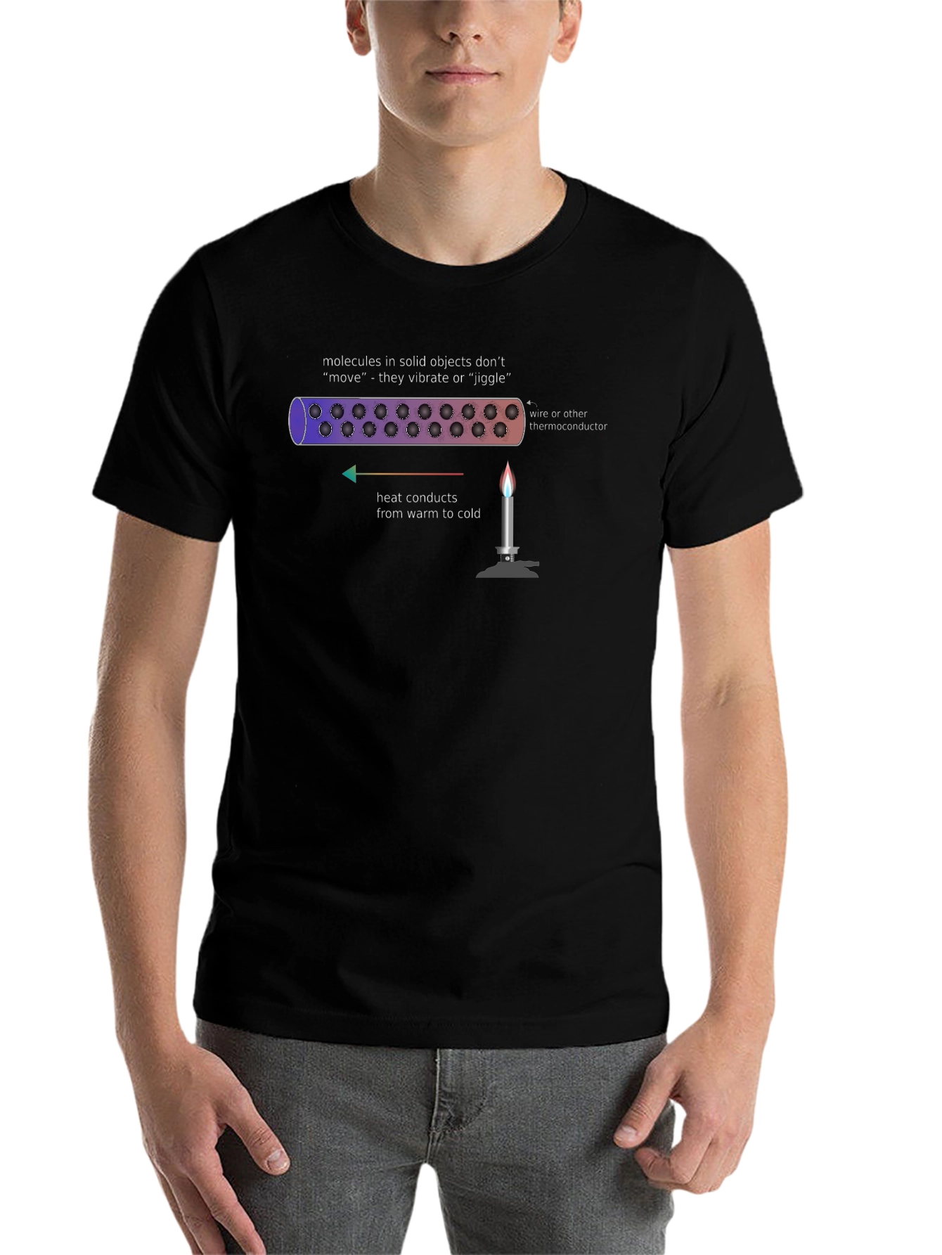 Black Heat Transfer Science T-Shirt view 7