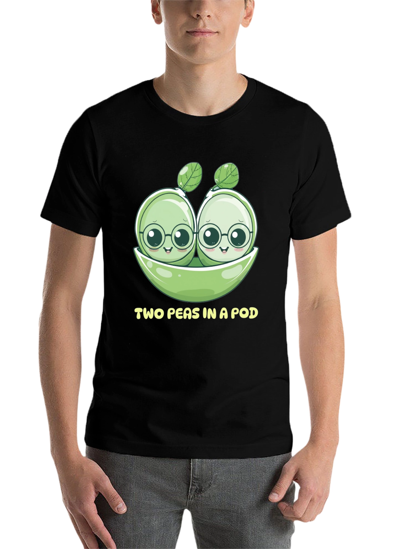 Black Two Peas in a Pod Graphic Tee view 7