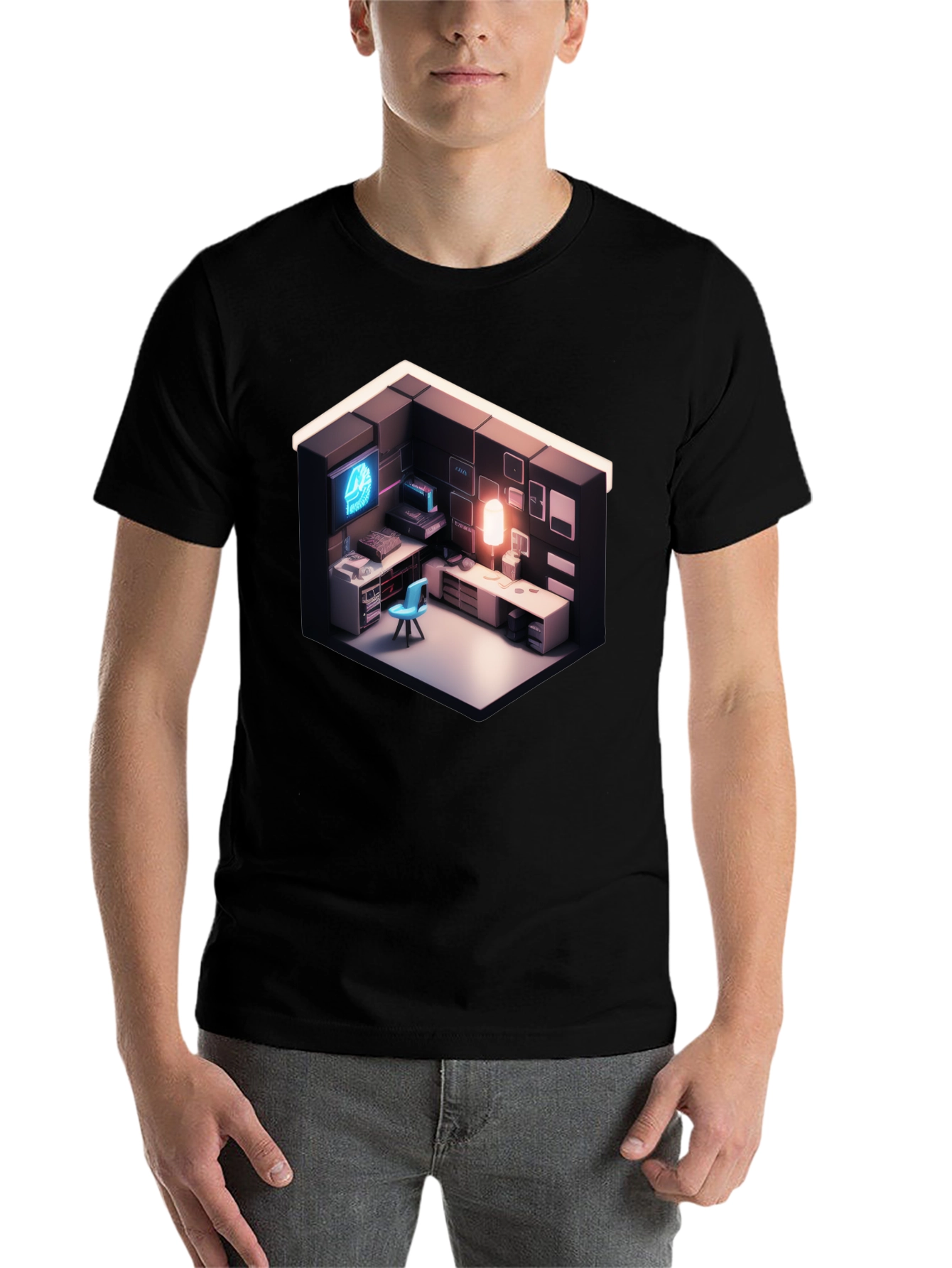 Isometric Gaming Room Tee - Gamer's Delight - 7