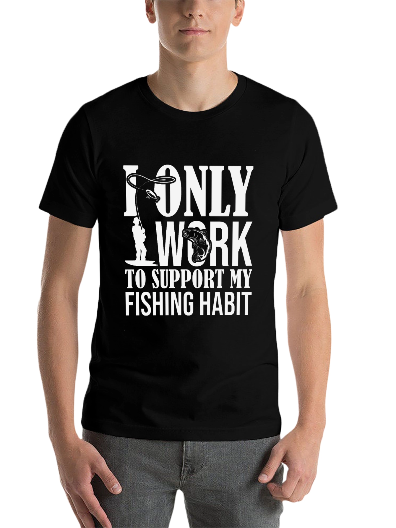 Fishing Habit T-Shirt - Black - 7