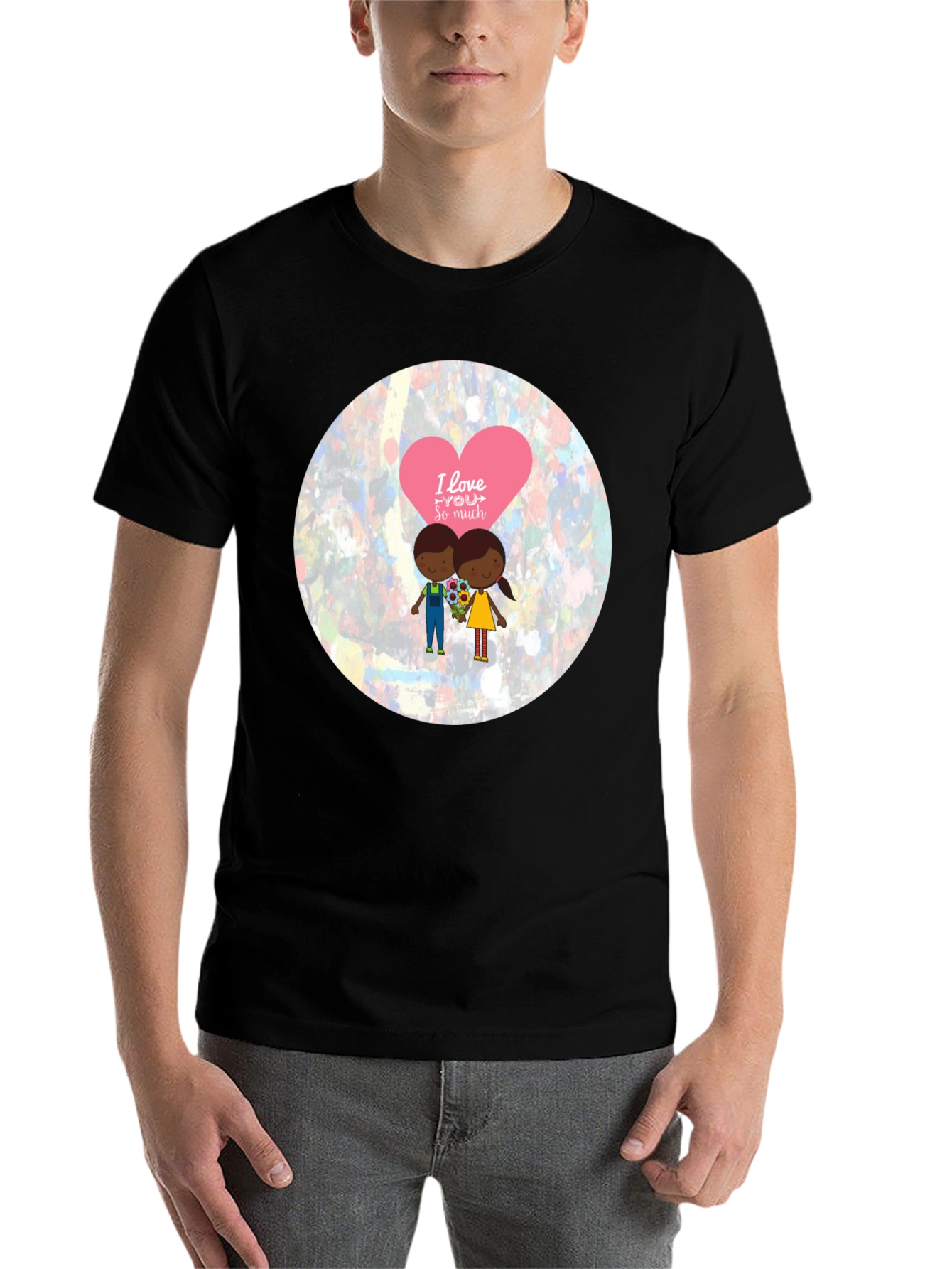 Black I Love You Graphic Tee view 7