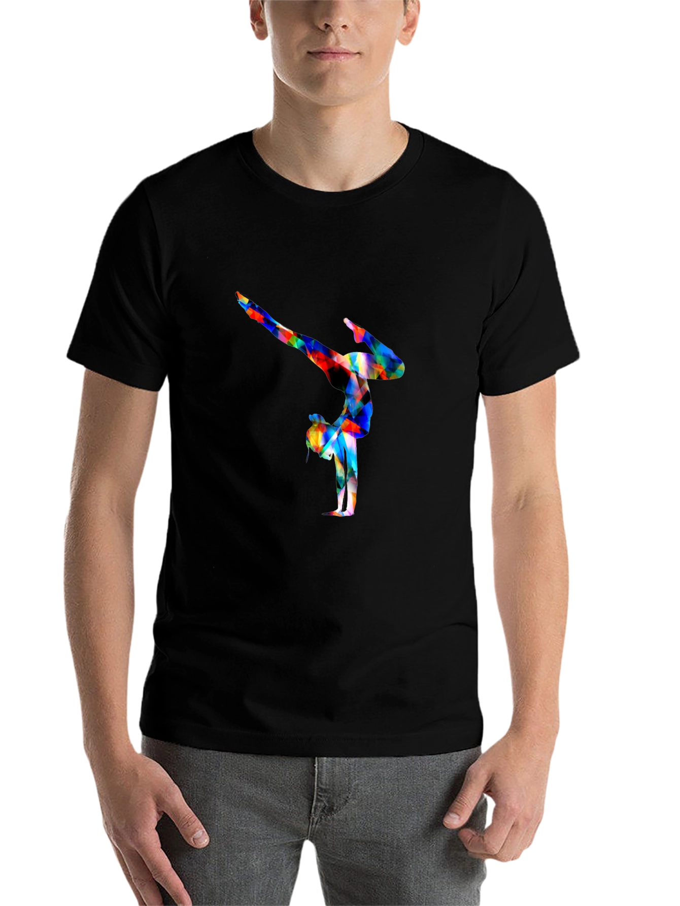 Black Gymnast Graphic Tee - Black Cotton view 7