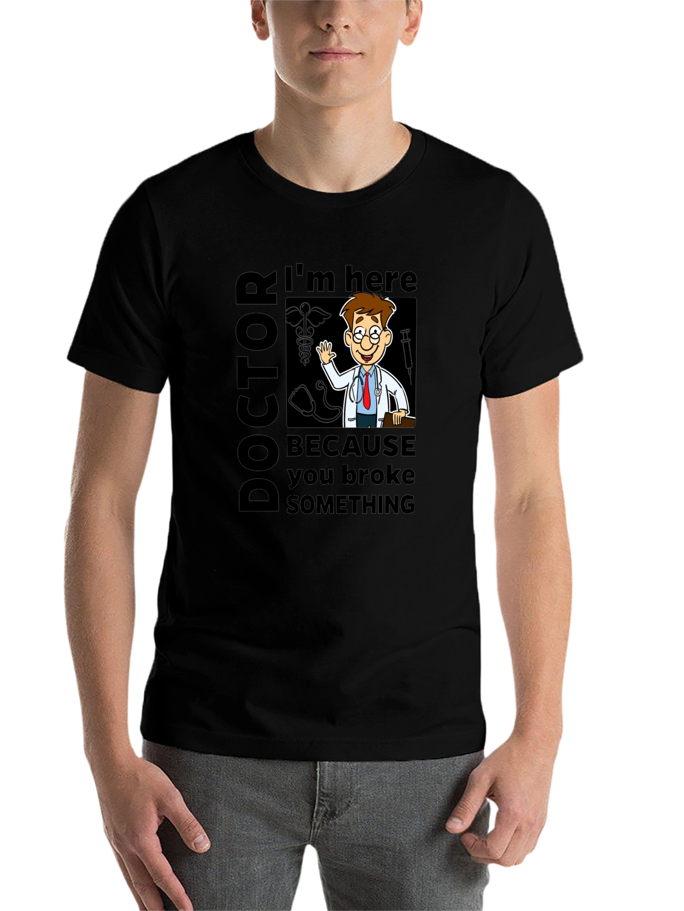 Black Doctor Cartoon Graphic Tee view 7