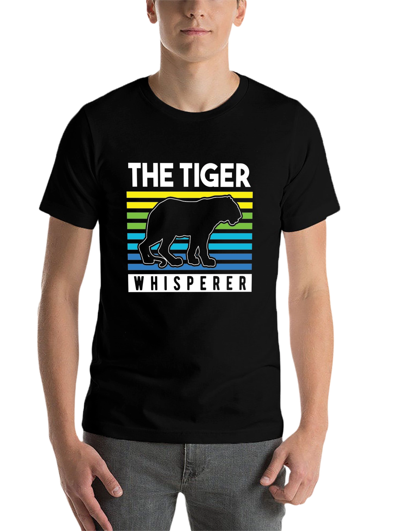 Black The Tiger Whisperer Graphic T-Shirt view 7