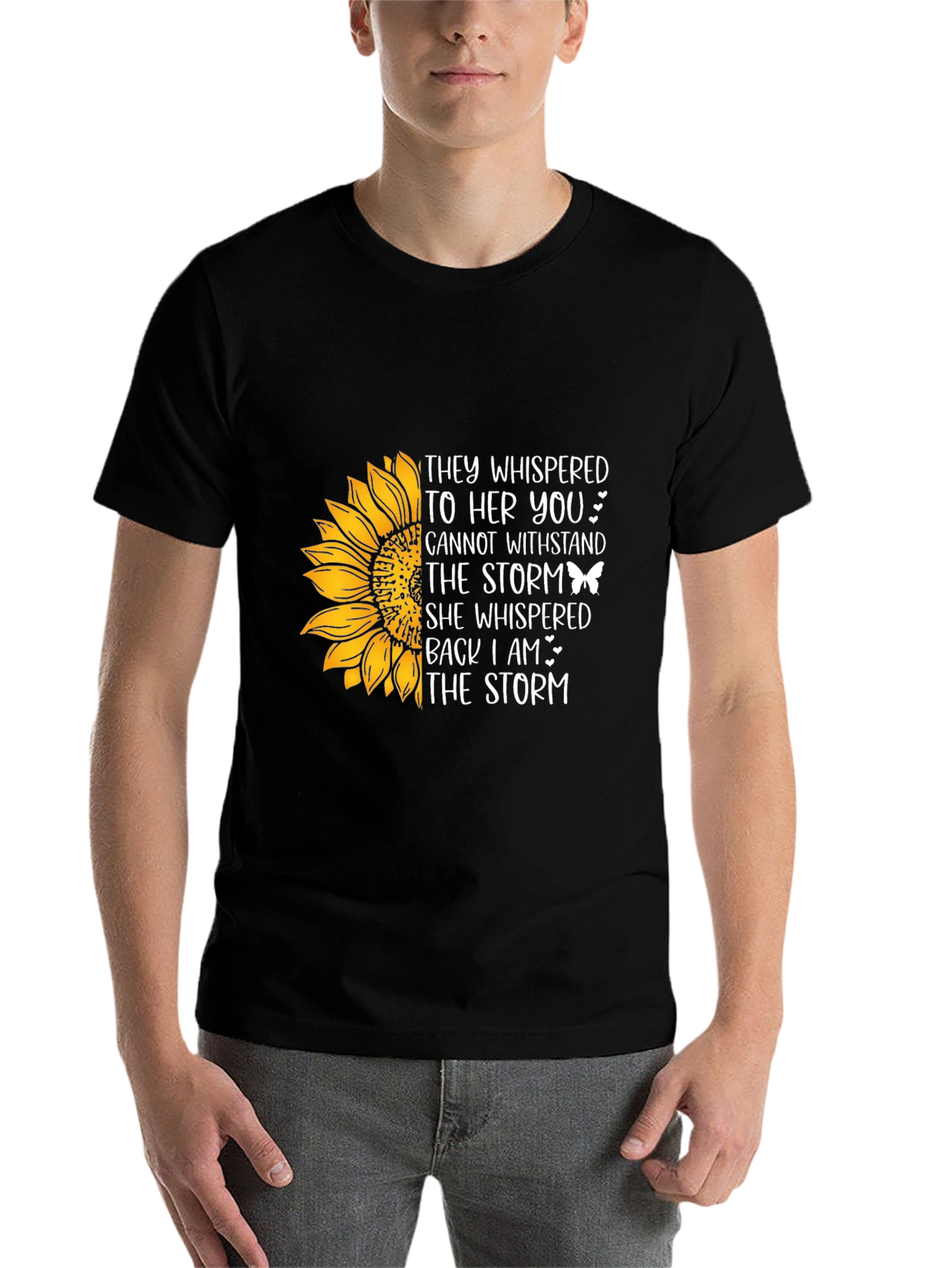 Black Sunflower 'I am the Storm' Graphic Tee - Black view 7