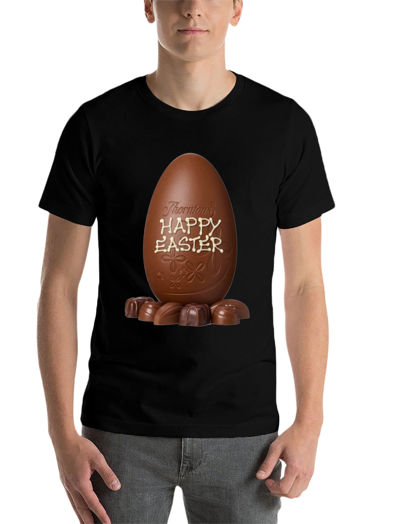 Black Easter Chocolate Egg T-Shirt view 7