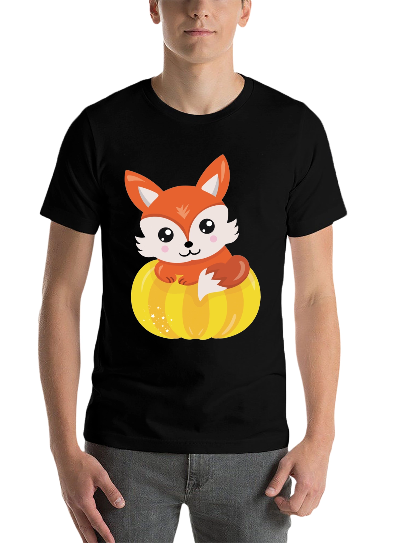 Black Fox and Pumpkin Graphic Tee view 7
