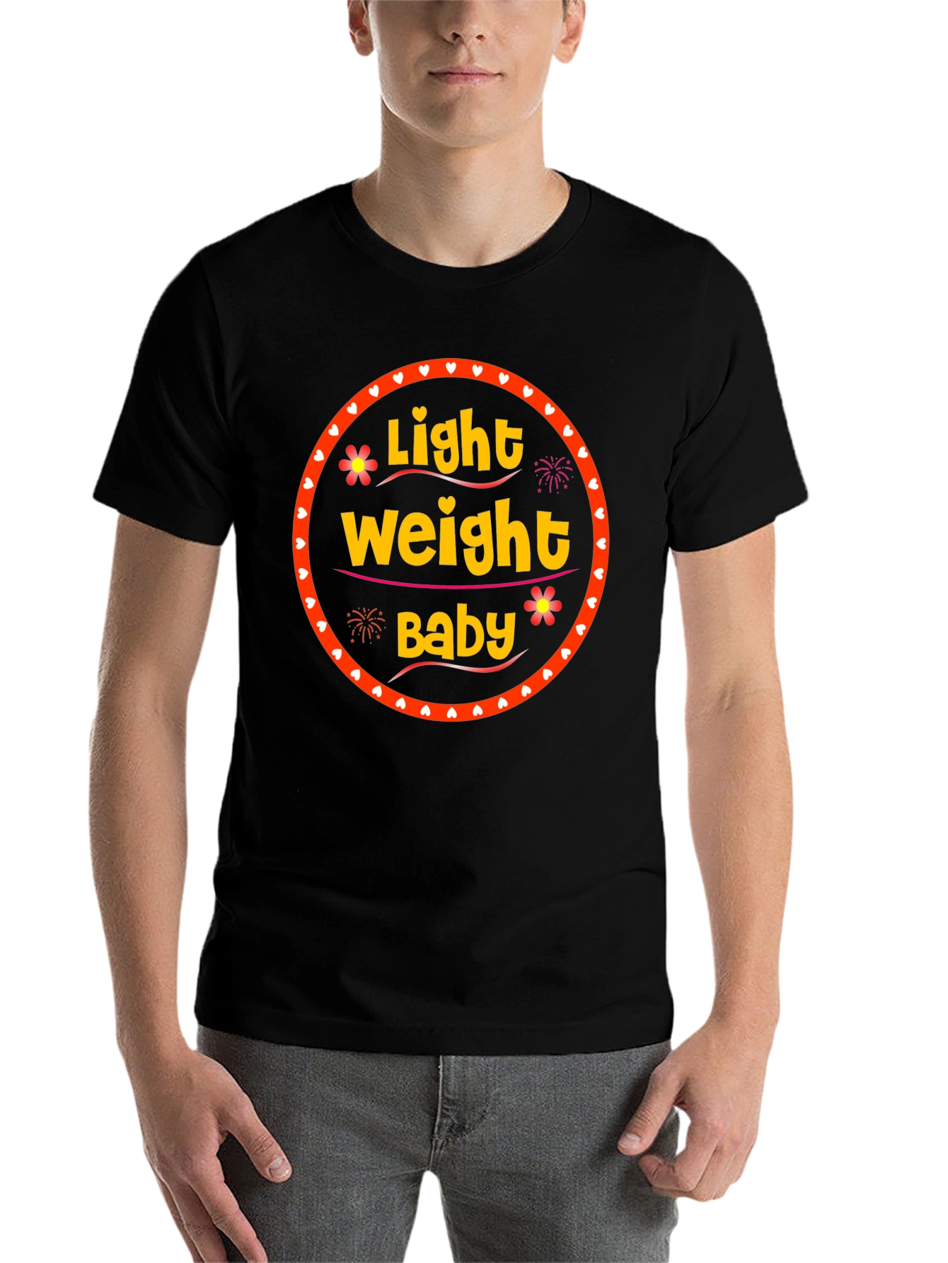 Black Light Weight Baby Graphic Tee view 7