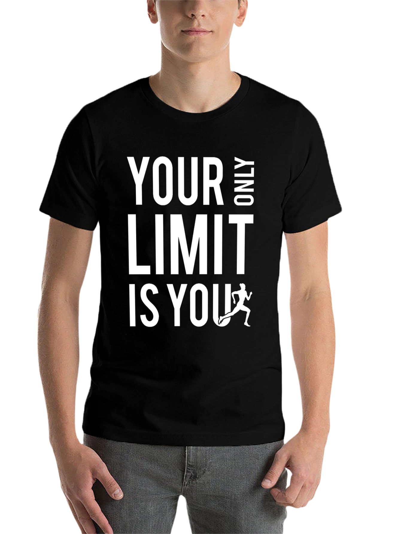 Black Your Only Limit Is You Graphic Tee view 7