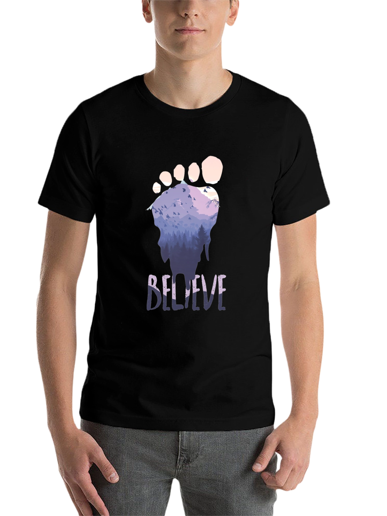Black Believe Bigfoot Graphic T-Shirt view 7