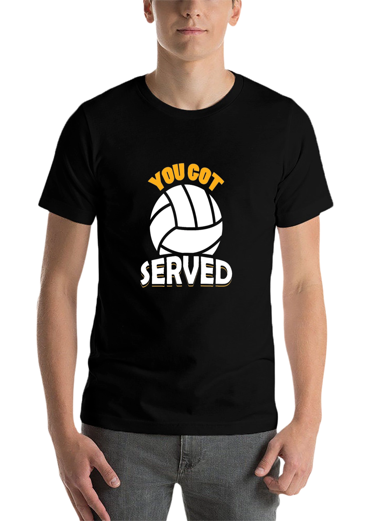 Black You Got Served Volleyball T-Shirt - Black view 7