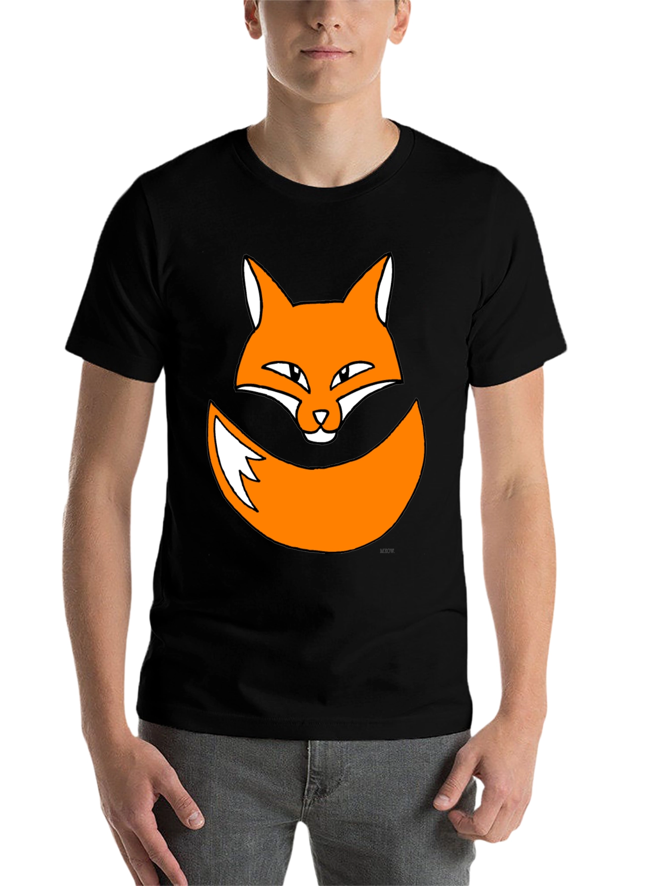 Black Fox Graphic Print T-Shirt - Trendy & Fun view 7