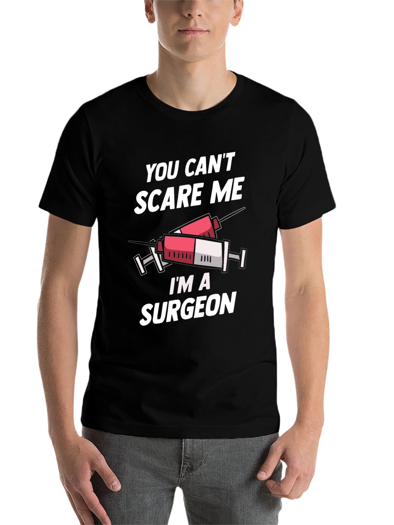 Black Surgeon T-Shirt - You Can't Scare Me view 7