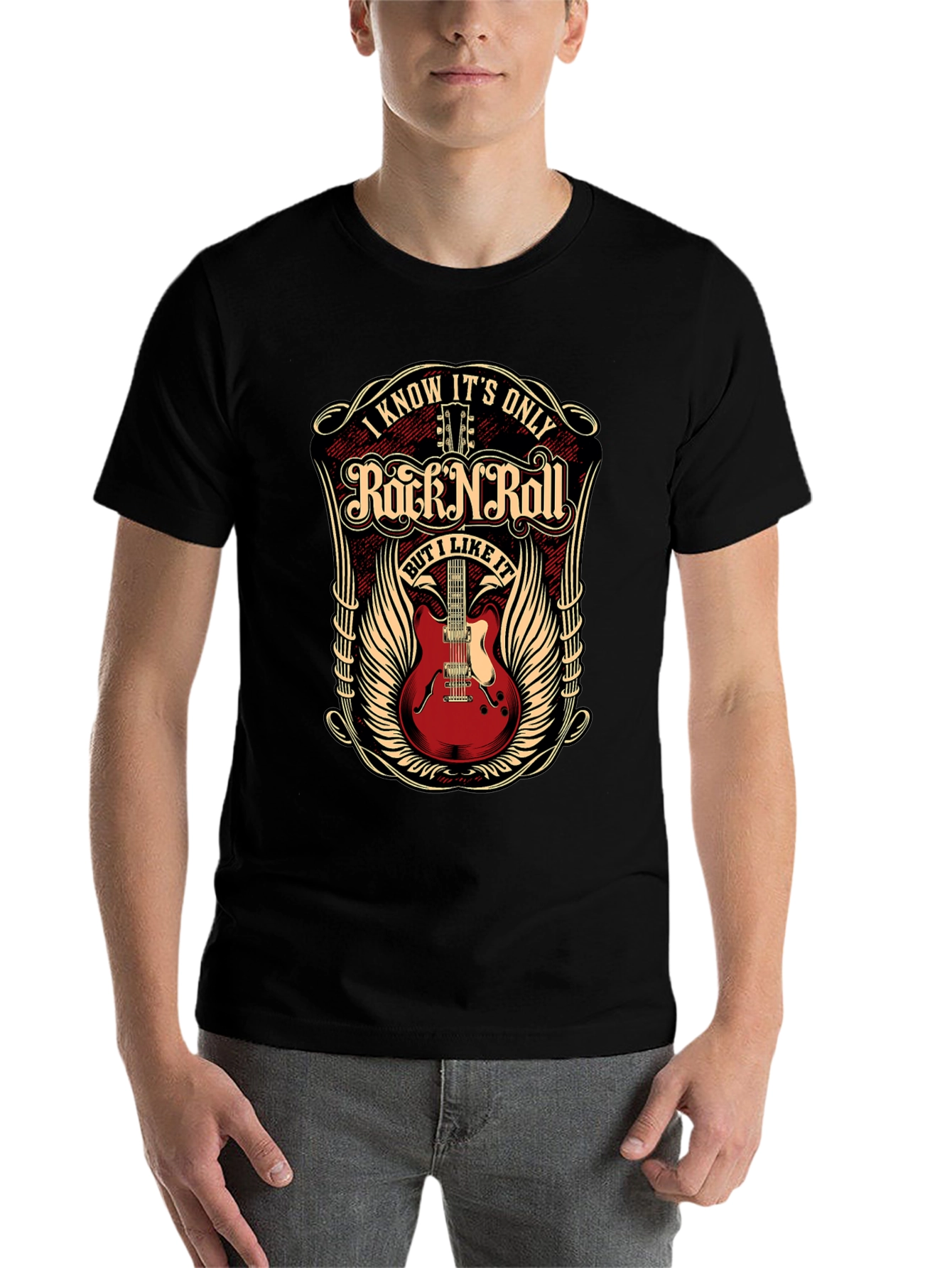 Black Rock N Roll Graphic T-Shirt - Music Lover Tee view 7