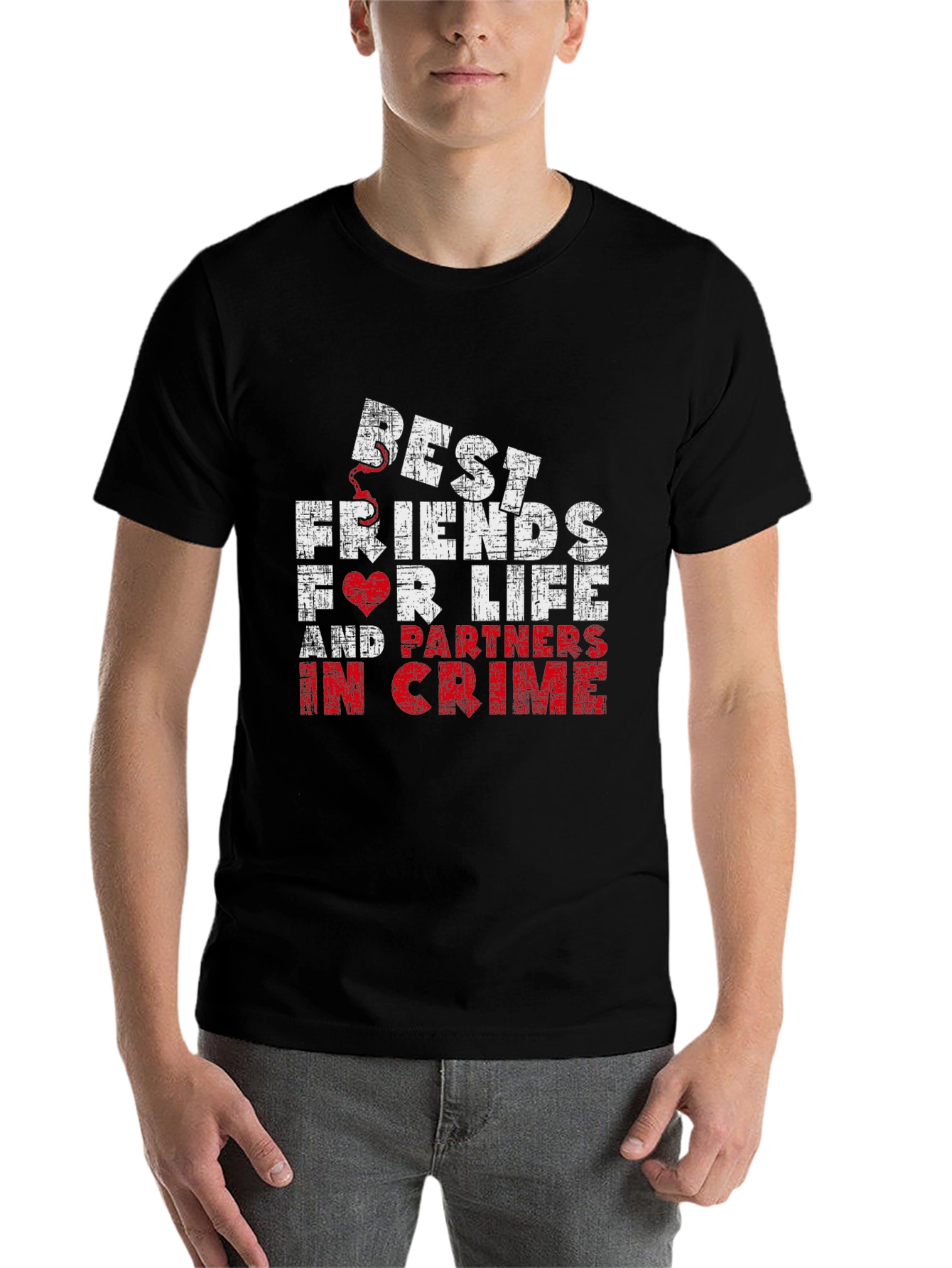 Black Best Friends For Life T-Shirt view 7