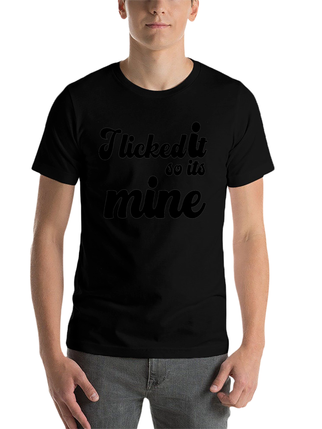 Black I Licked It So It's Mine Graphic Tee view 7