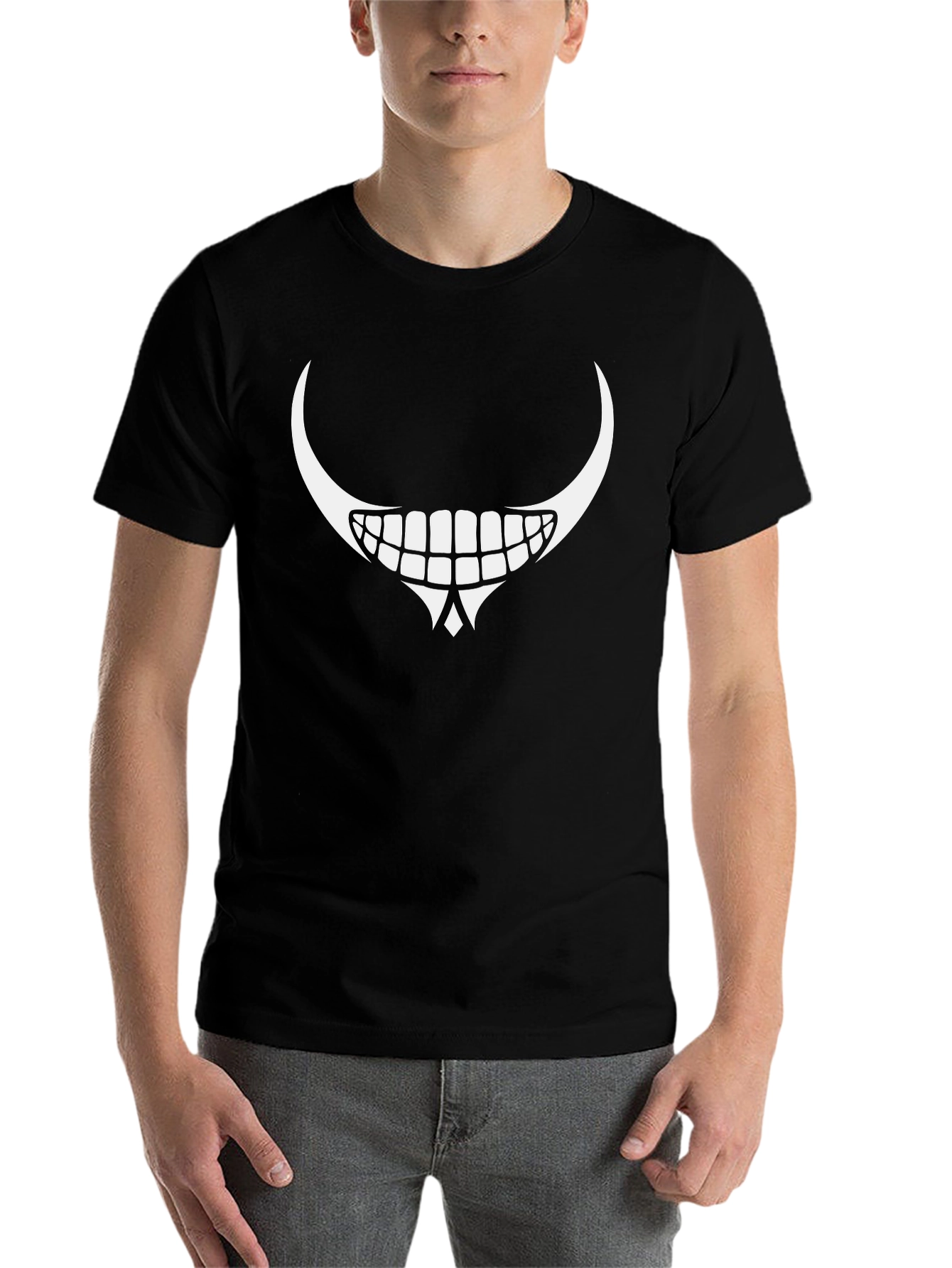 Creepy Smile Graphic T-Shirt - 7