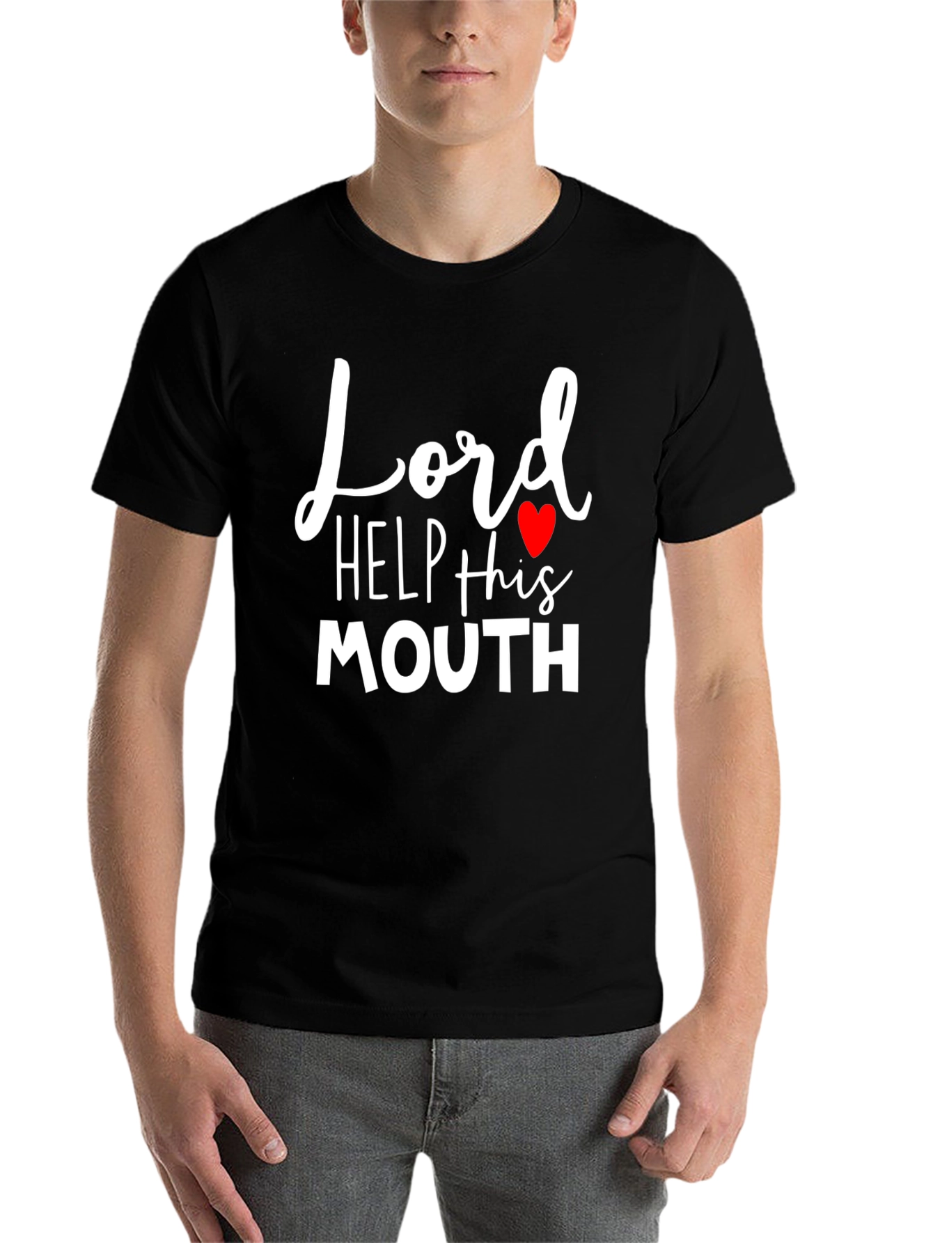 Black Lord Help This Mouth Graphic Tee view 7