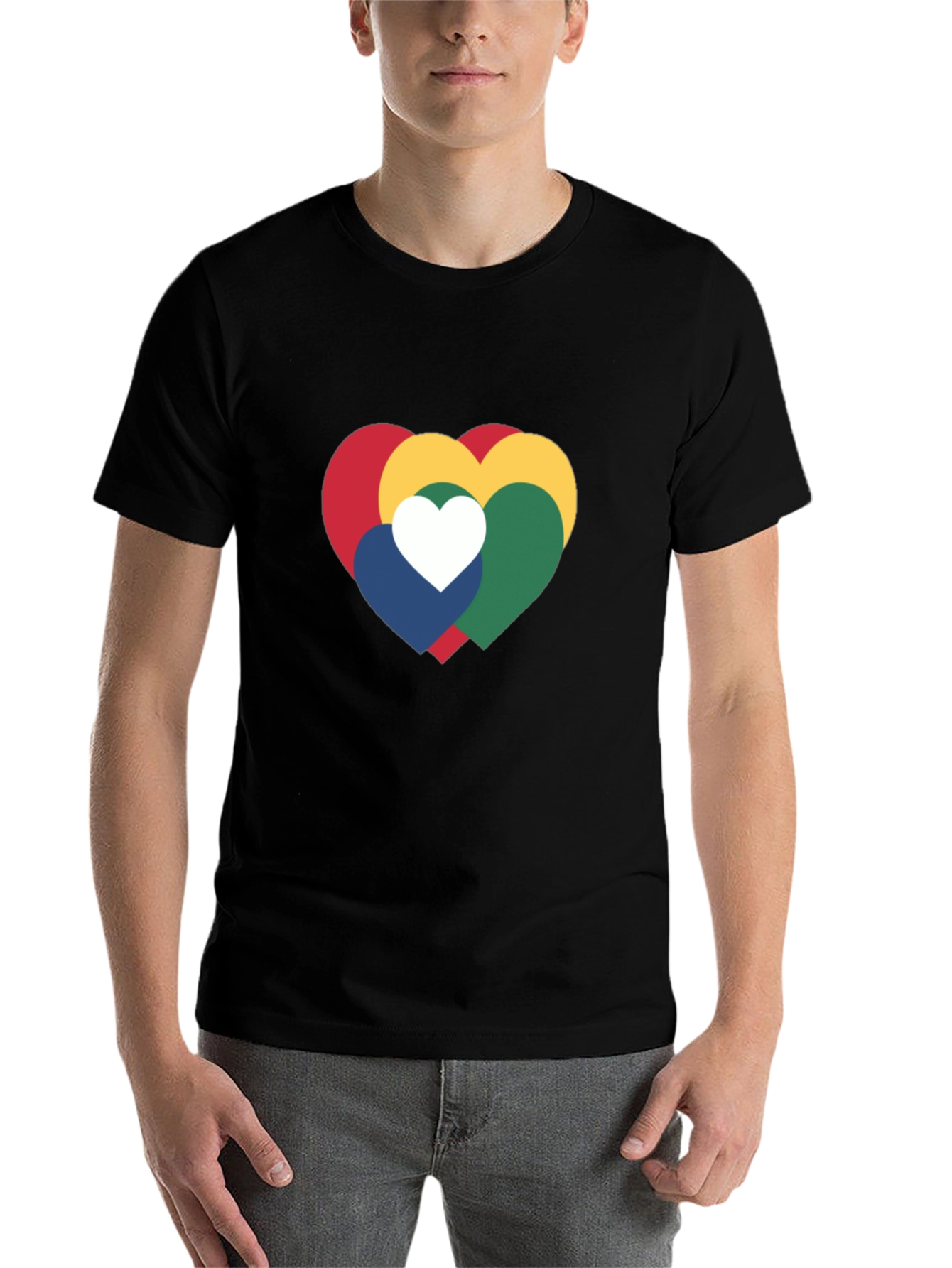 Black Heart Graphic Black T-Shirt view 7
