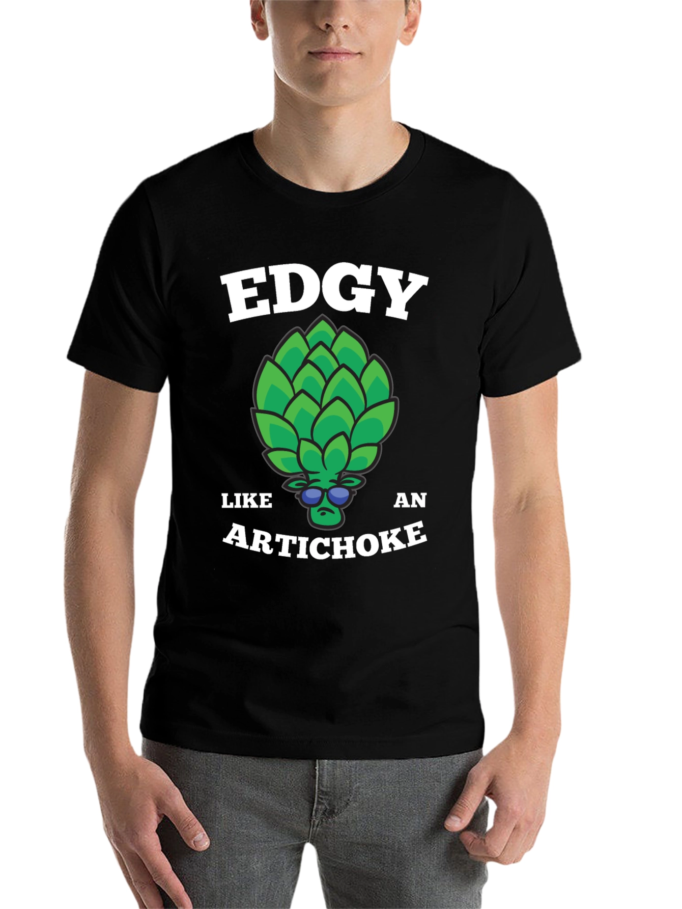 Black Edgy Like an Artichoke Graphic Tee view 7