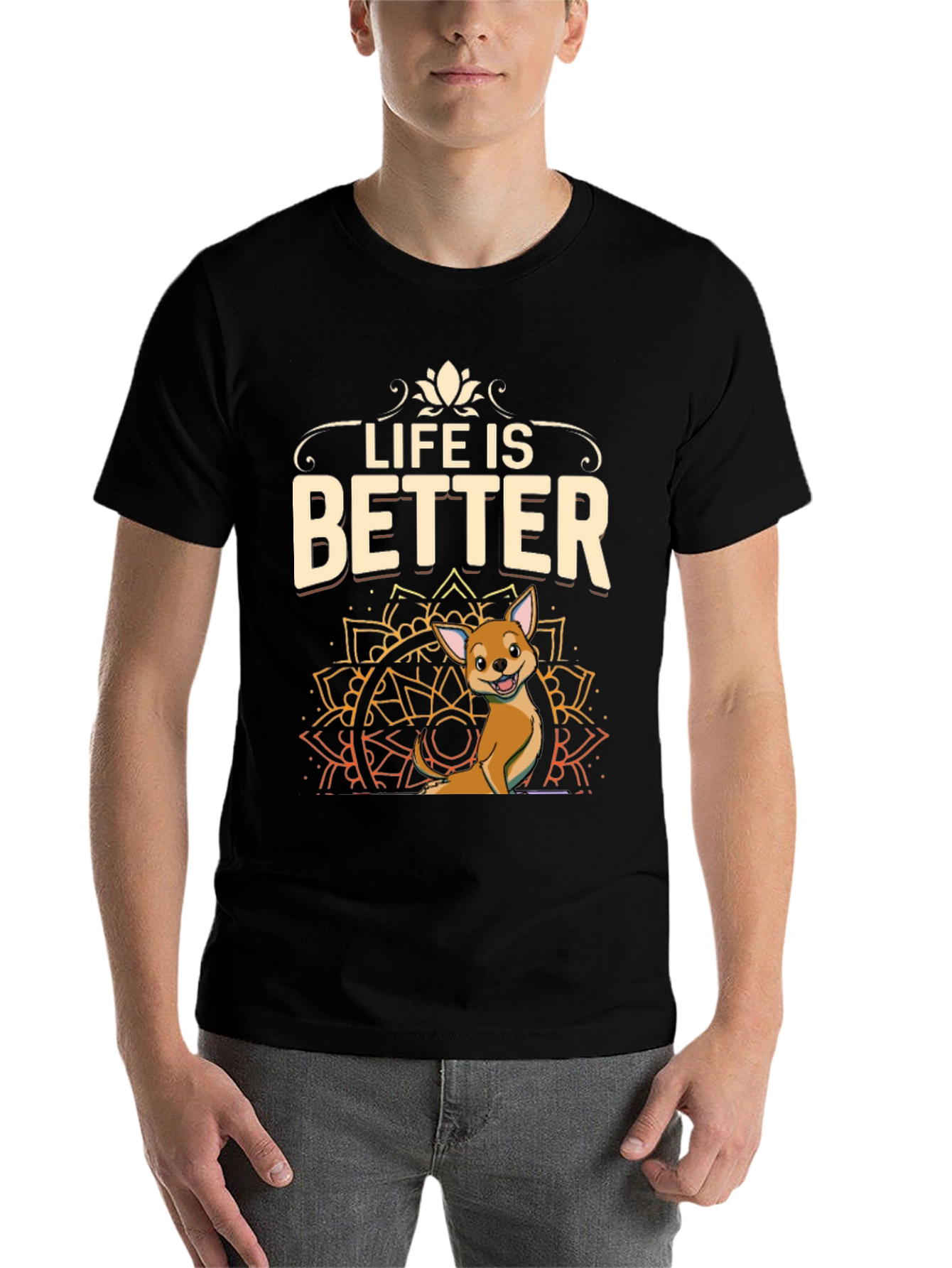 Black Life is Better Dog T-Shirt view 7