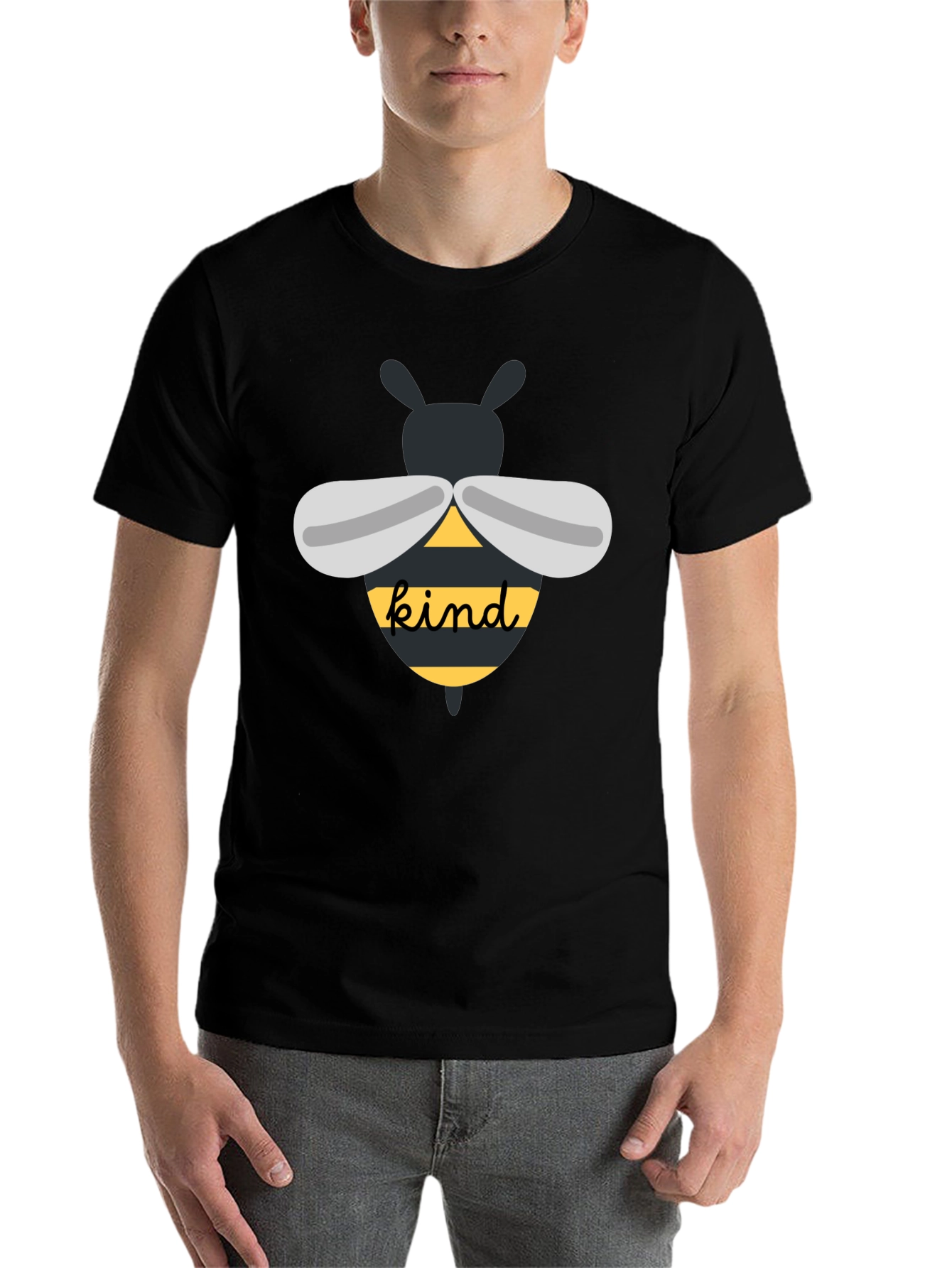 Black Bee Kind T-Shirt: Cute Inspirational Graphic Tee view 7