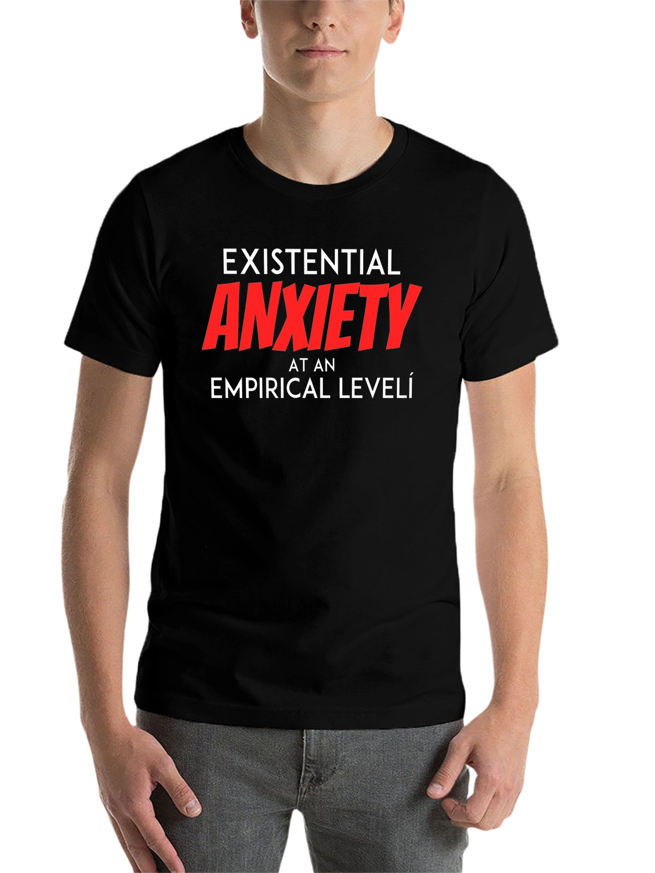 Black Existential Anxiety Graphic Tee view 7