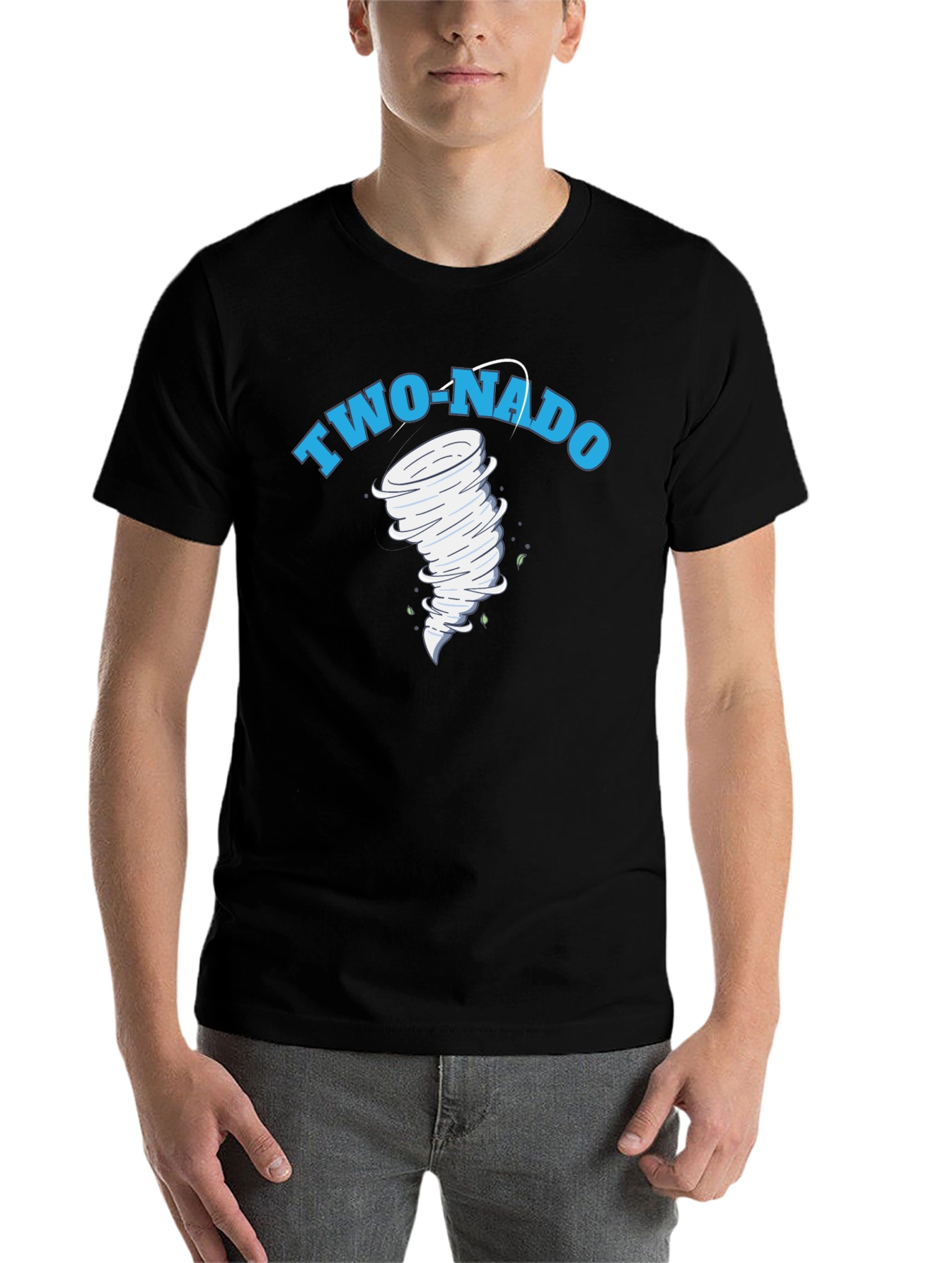 Black Two-Nado Graphic Print Black T-Shirt view 7