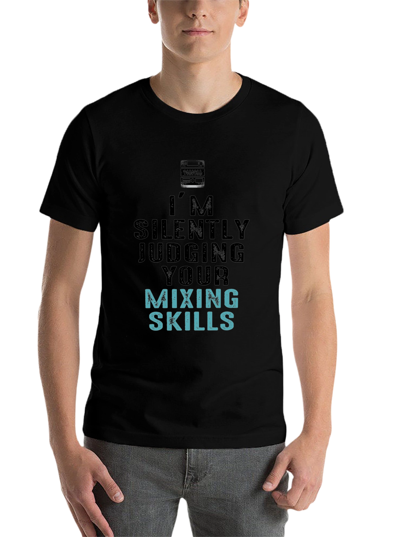 Black I'm Silently Judging Your Mixing Skills T-Shirt view 7