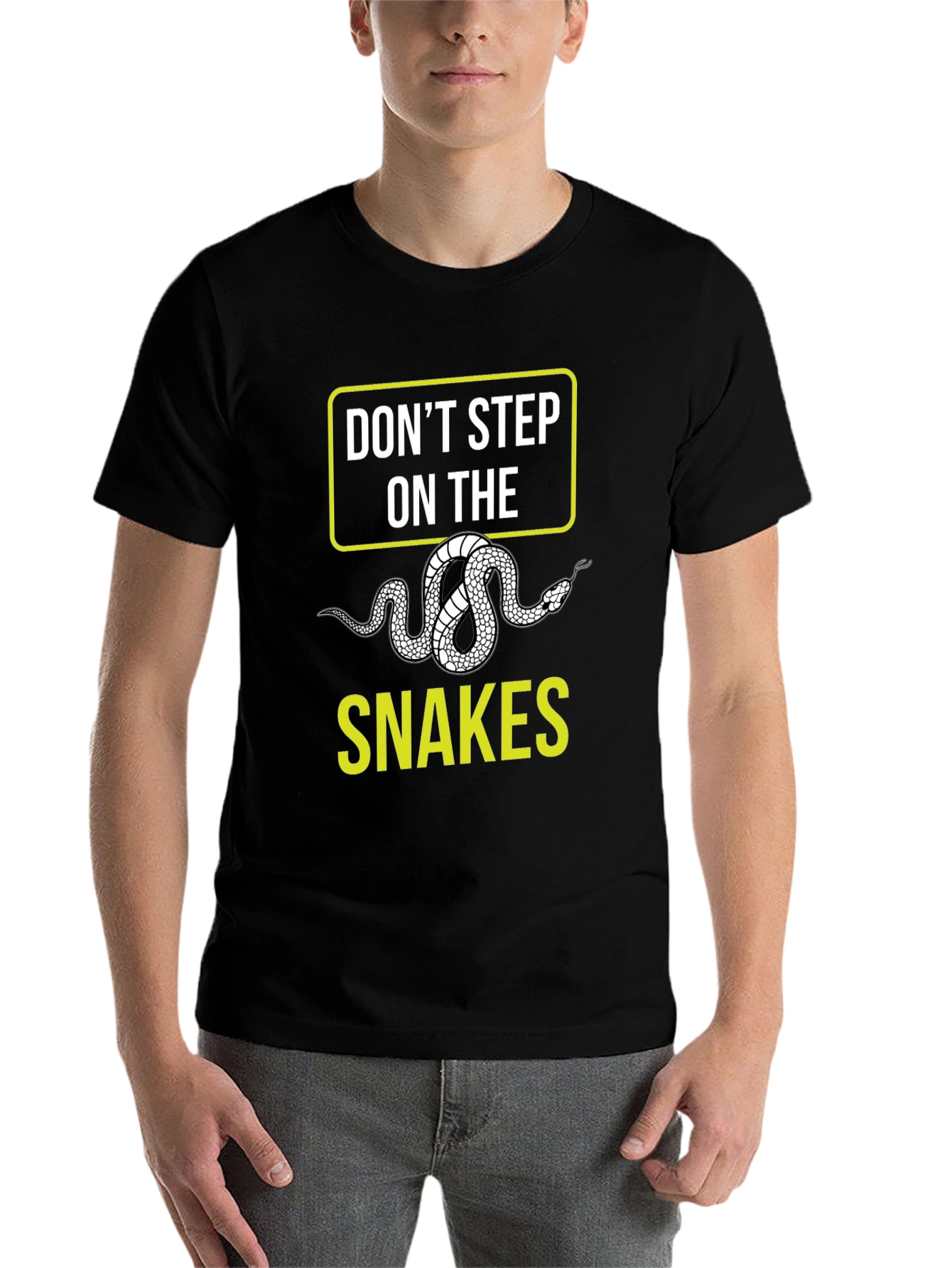 Black Don't Step on the Snakes Graphic T-Shirt view 7