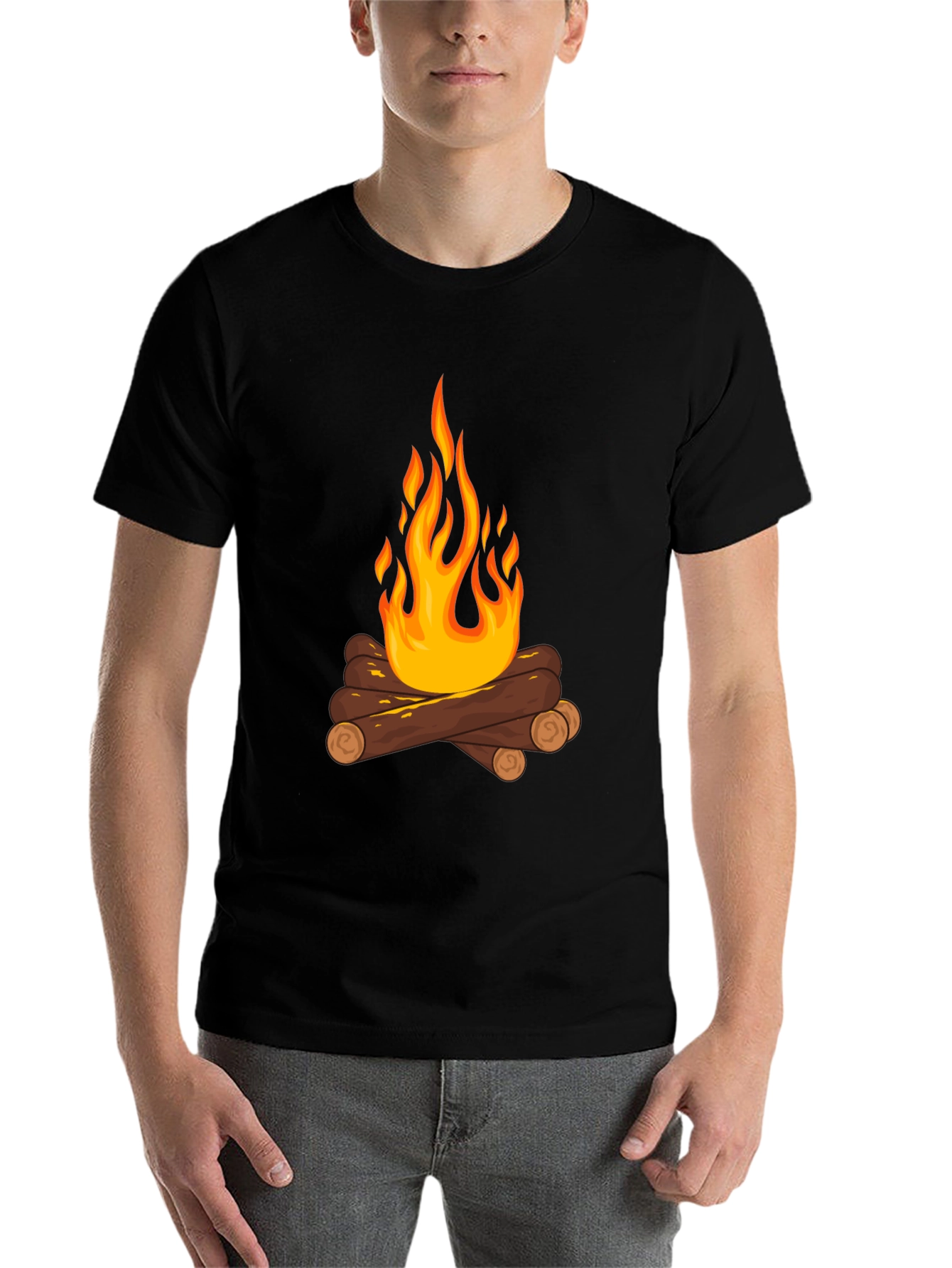Black Campfire Graphic Tee - Cozy Comfort view 7