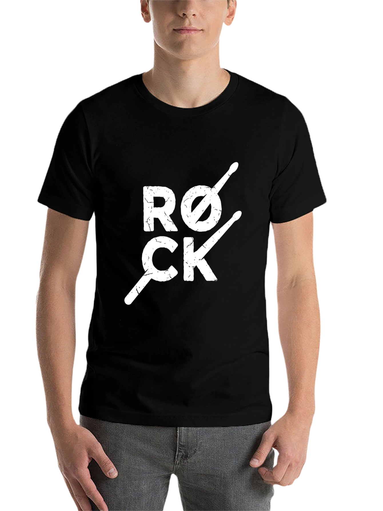 Black Rock and Roll Drummer T-Shirt view 7