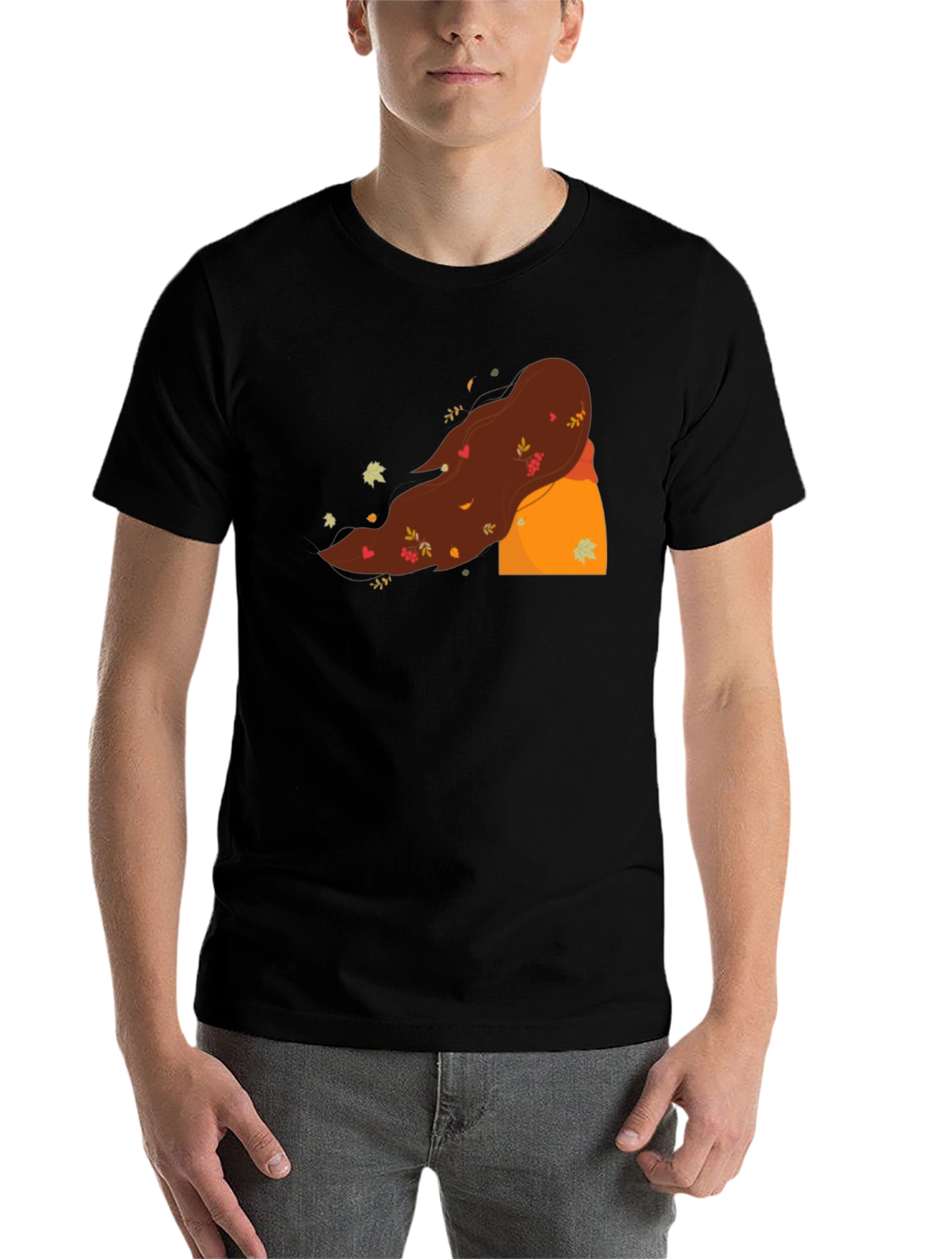 Black Autumn Winds T-Shirt - Unique Fall Design view 7