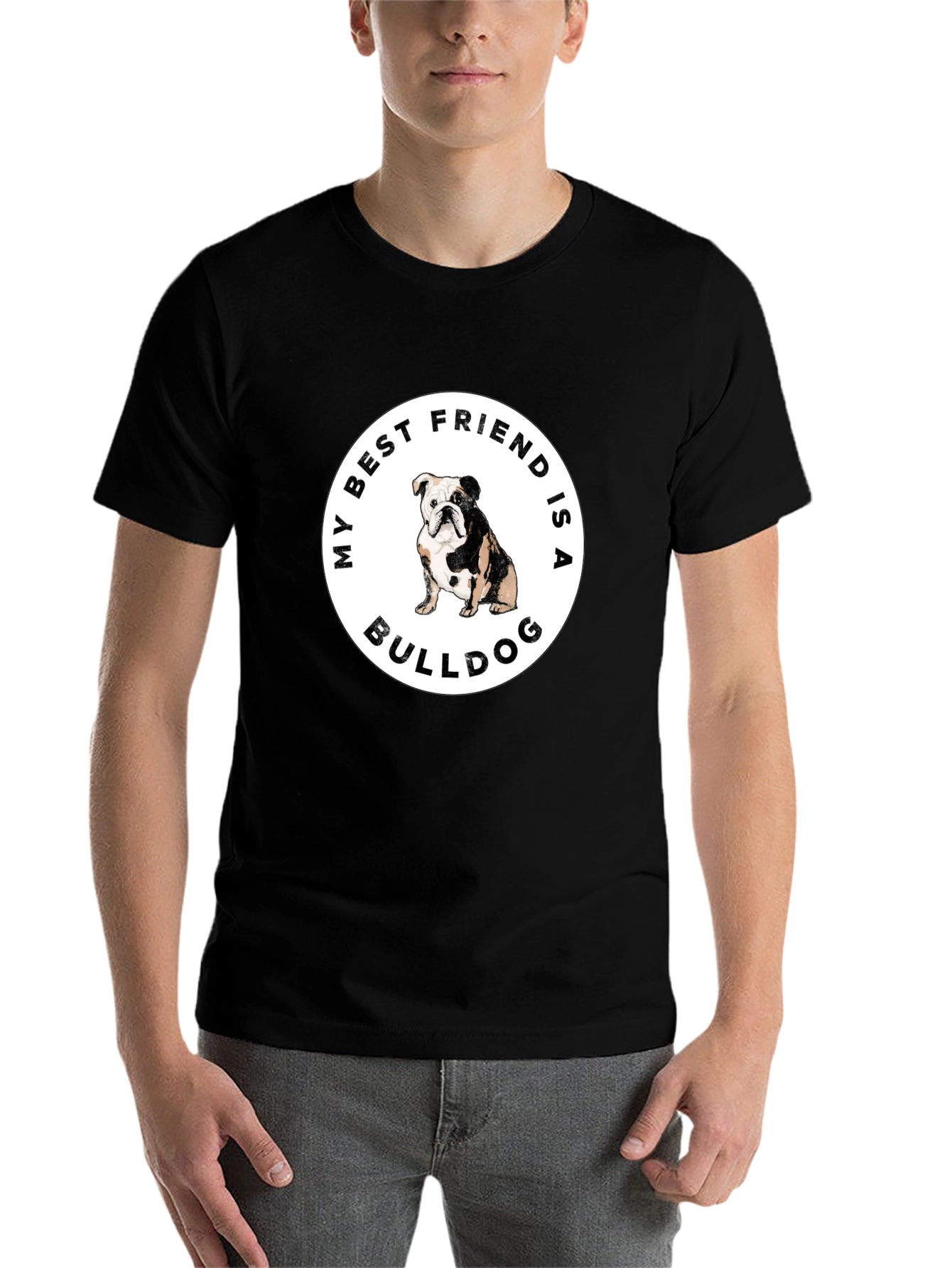 Black Bulldog Best Friend Graphic Tee view 7