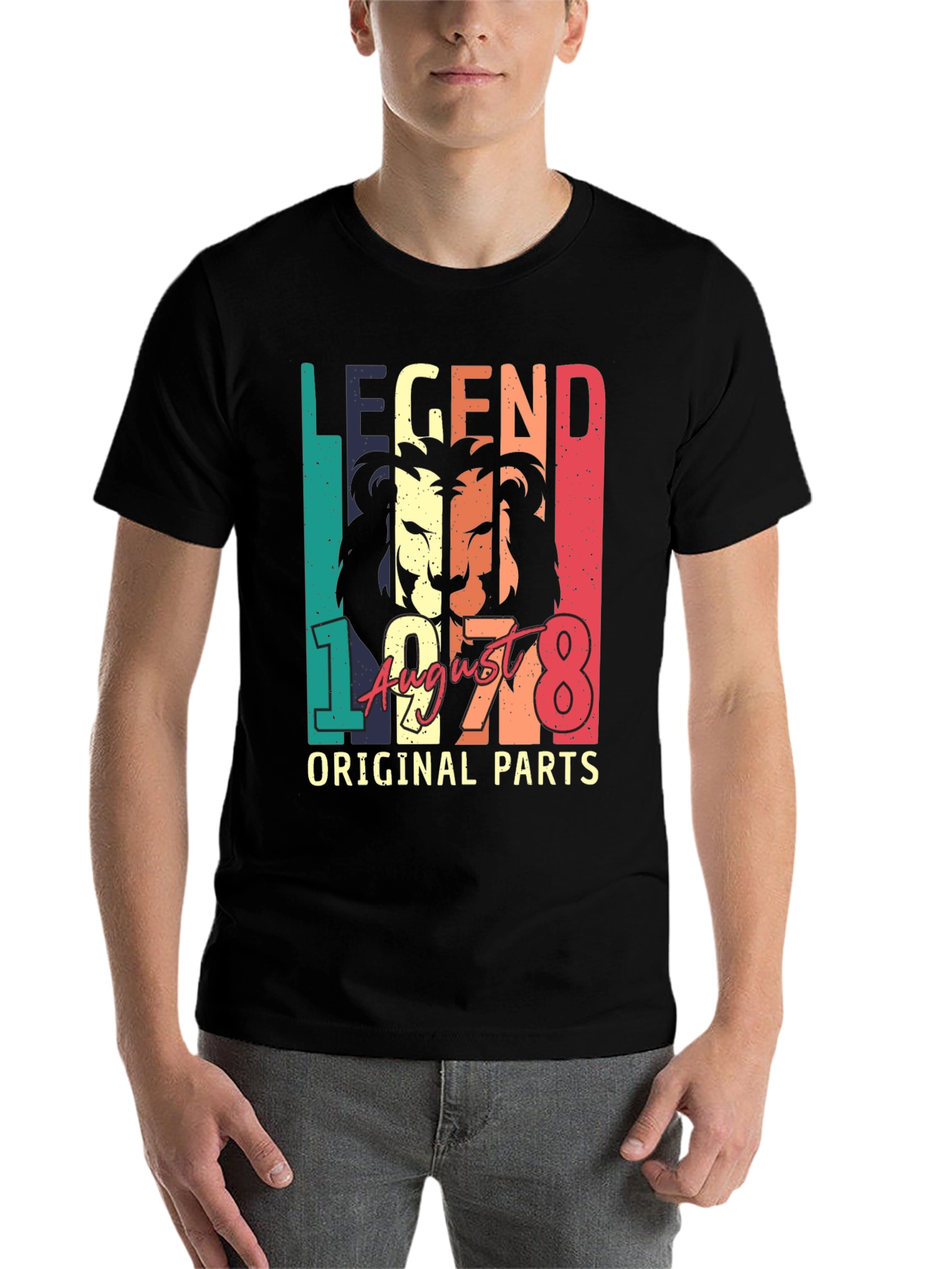 Black Legend Since August 1978 Lion Graphic T-Shirt view 7