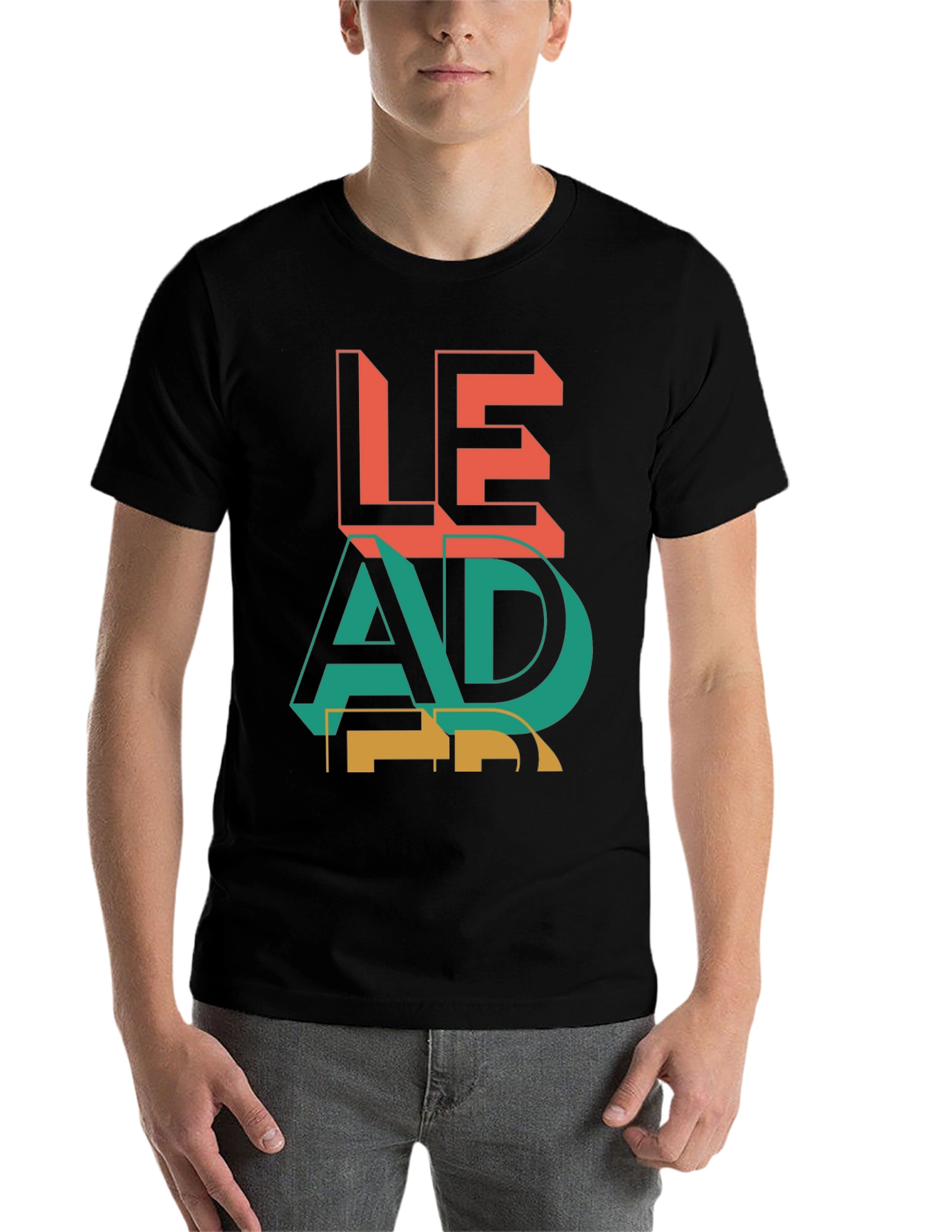 Black Bold Graphic Tee - LEAD view 7