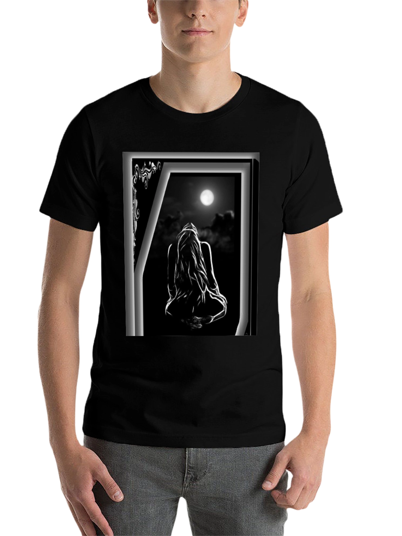 Moonlit Silhouette Graphic T-Shirt - 7