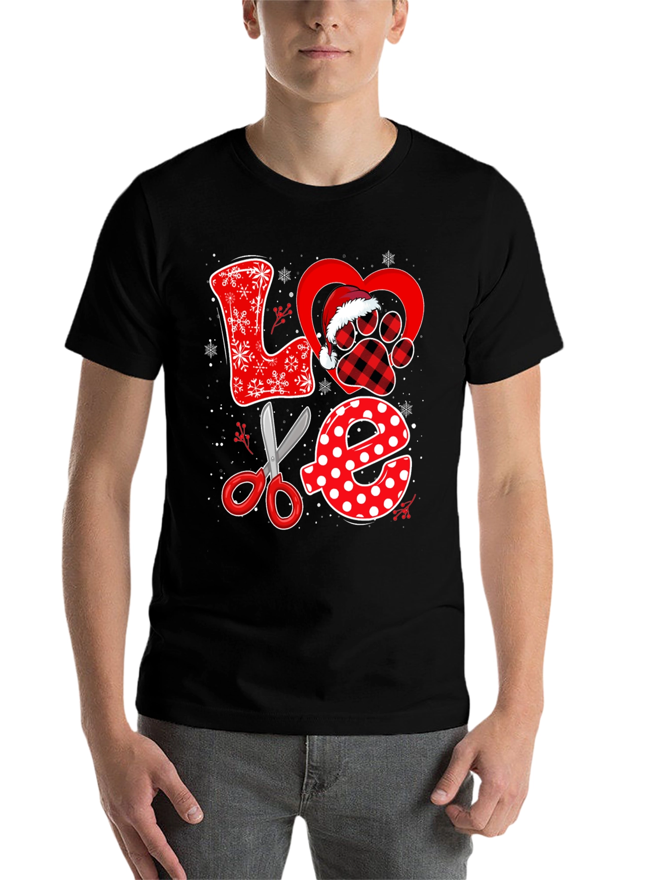 Black Love Grooming Black T-shirt view 7