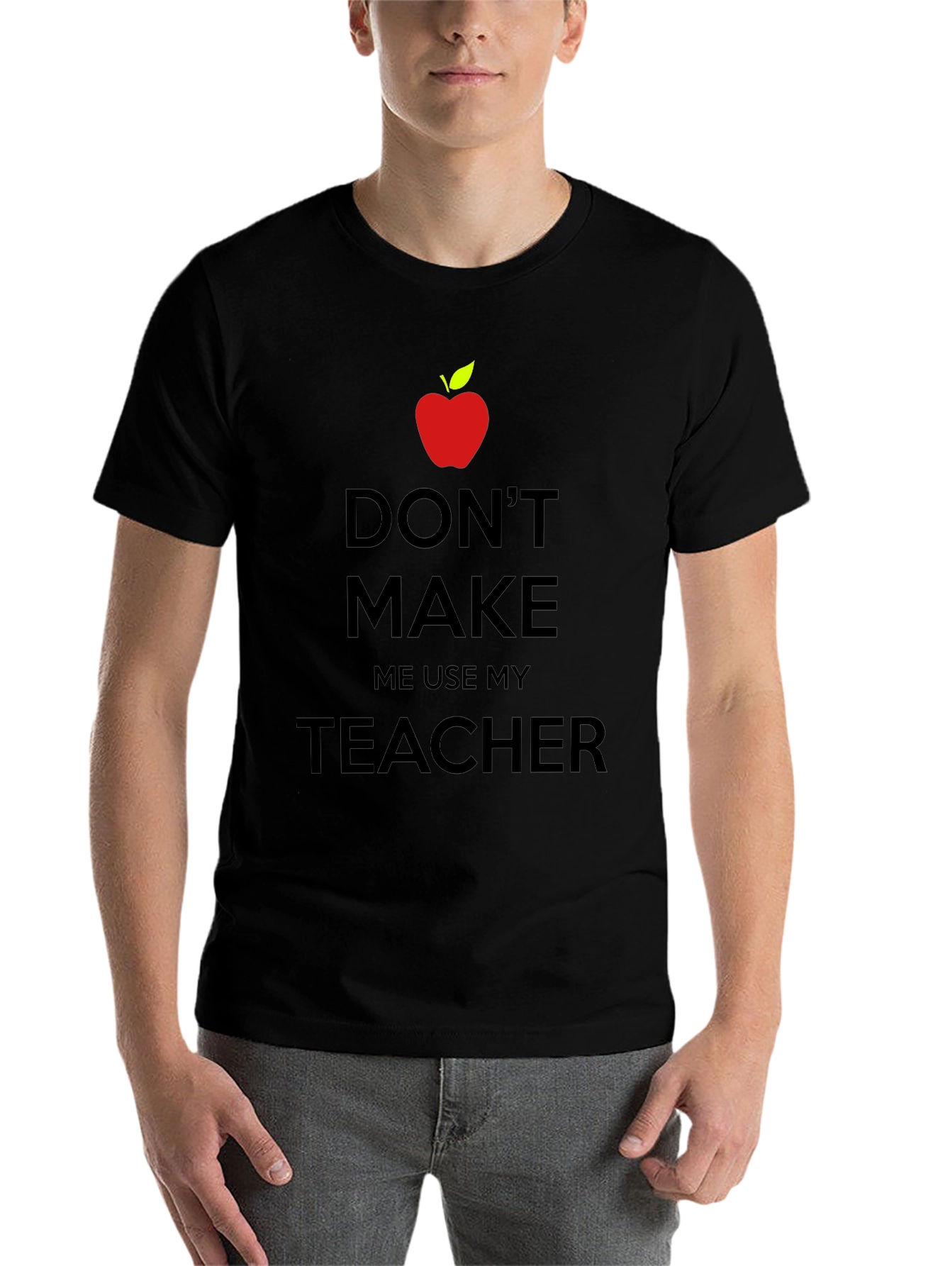 Black Teacher's Threat T-Shirt - Novelty Graphic Tee view 7