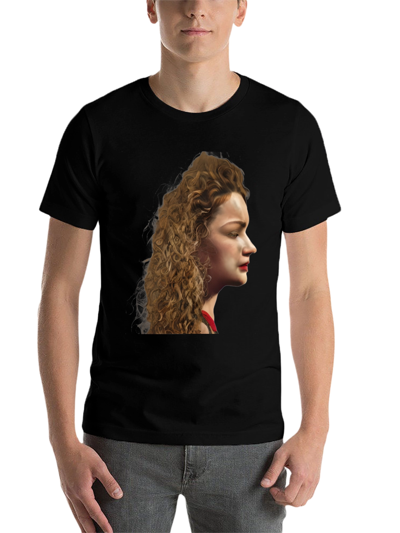 Black Woman Portrait Black T-Shirt view 7