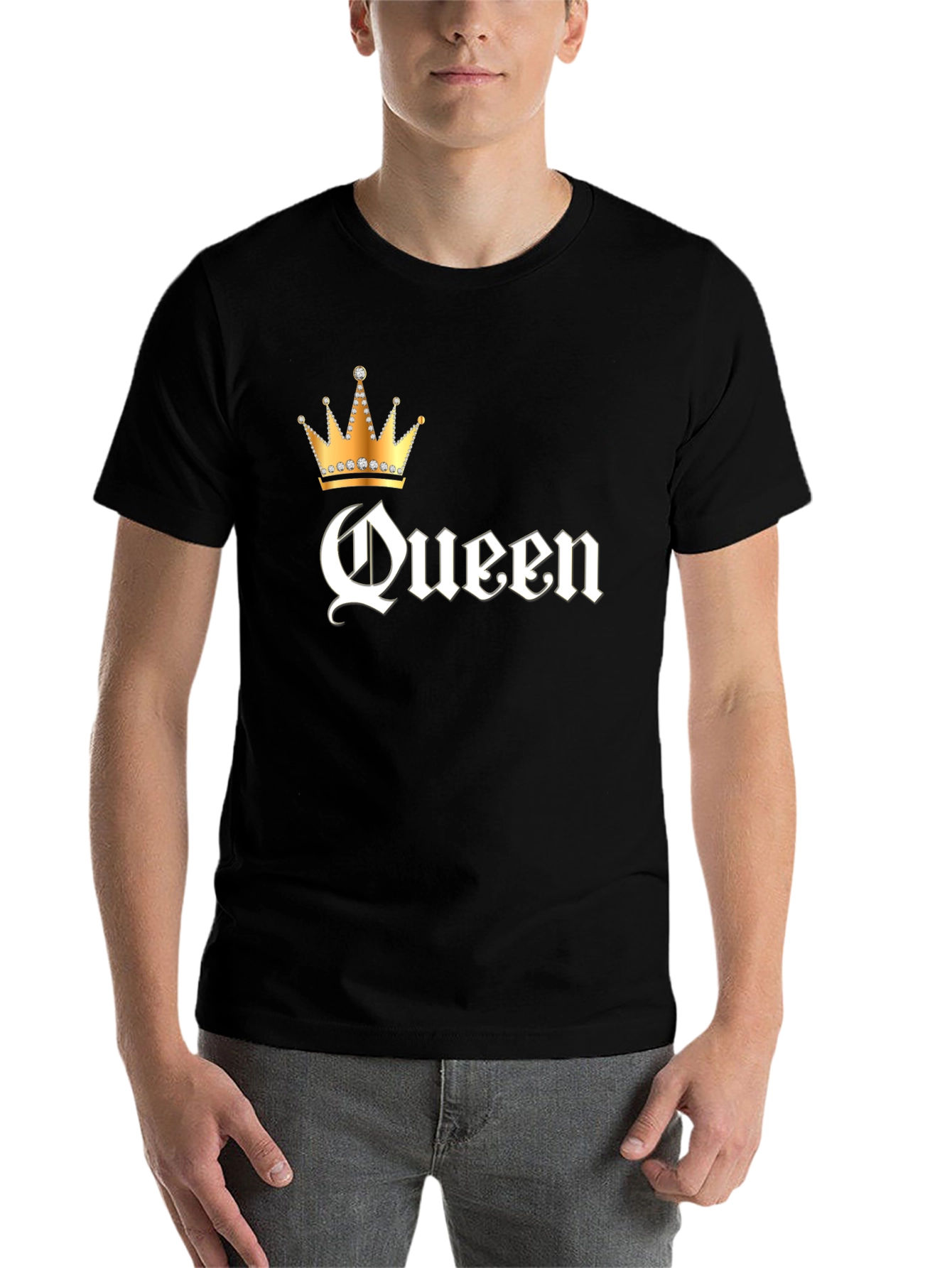 Black Queen Crown Graphic Black T-Shirt view 7