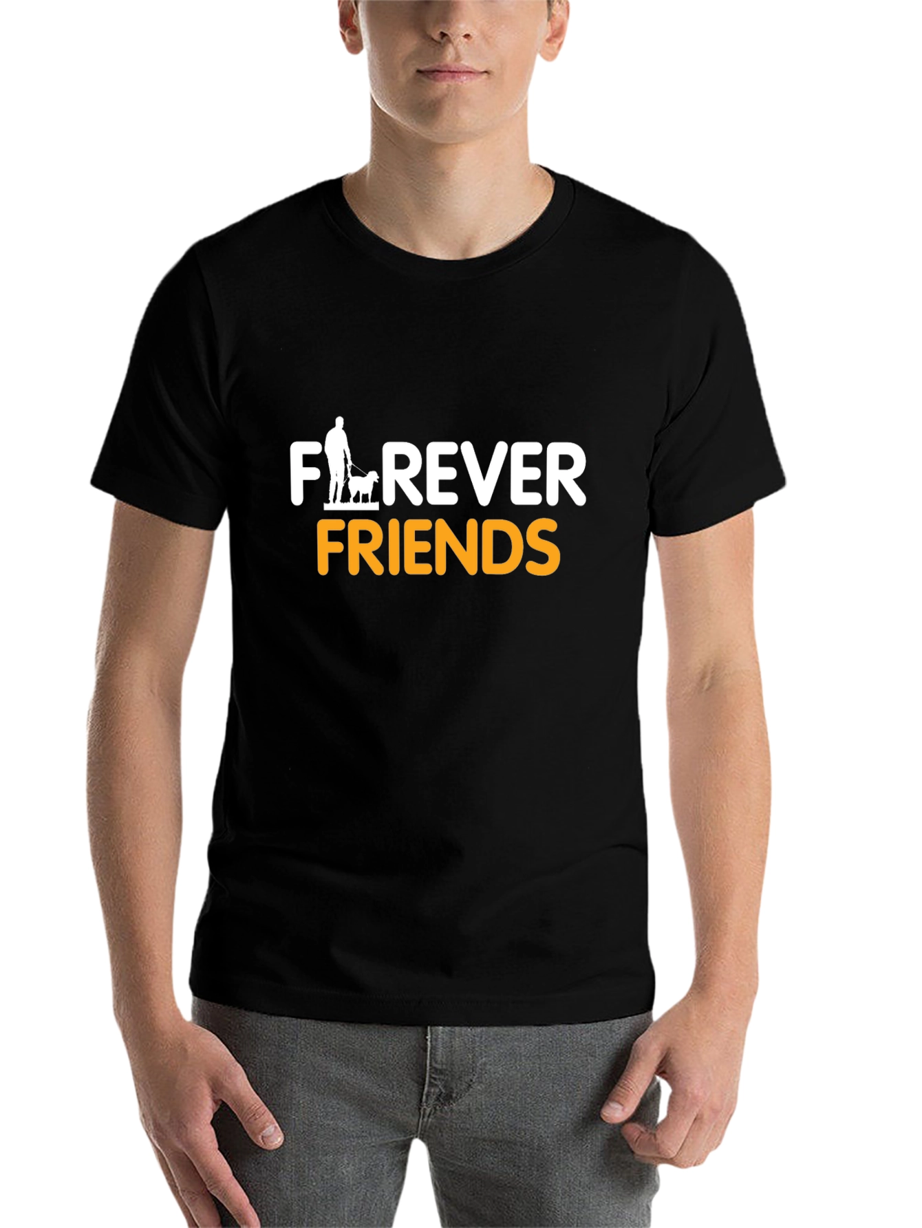 Black Forever Friends T-Shirt - Dog Lover Apparel view 7