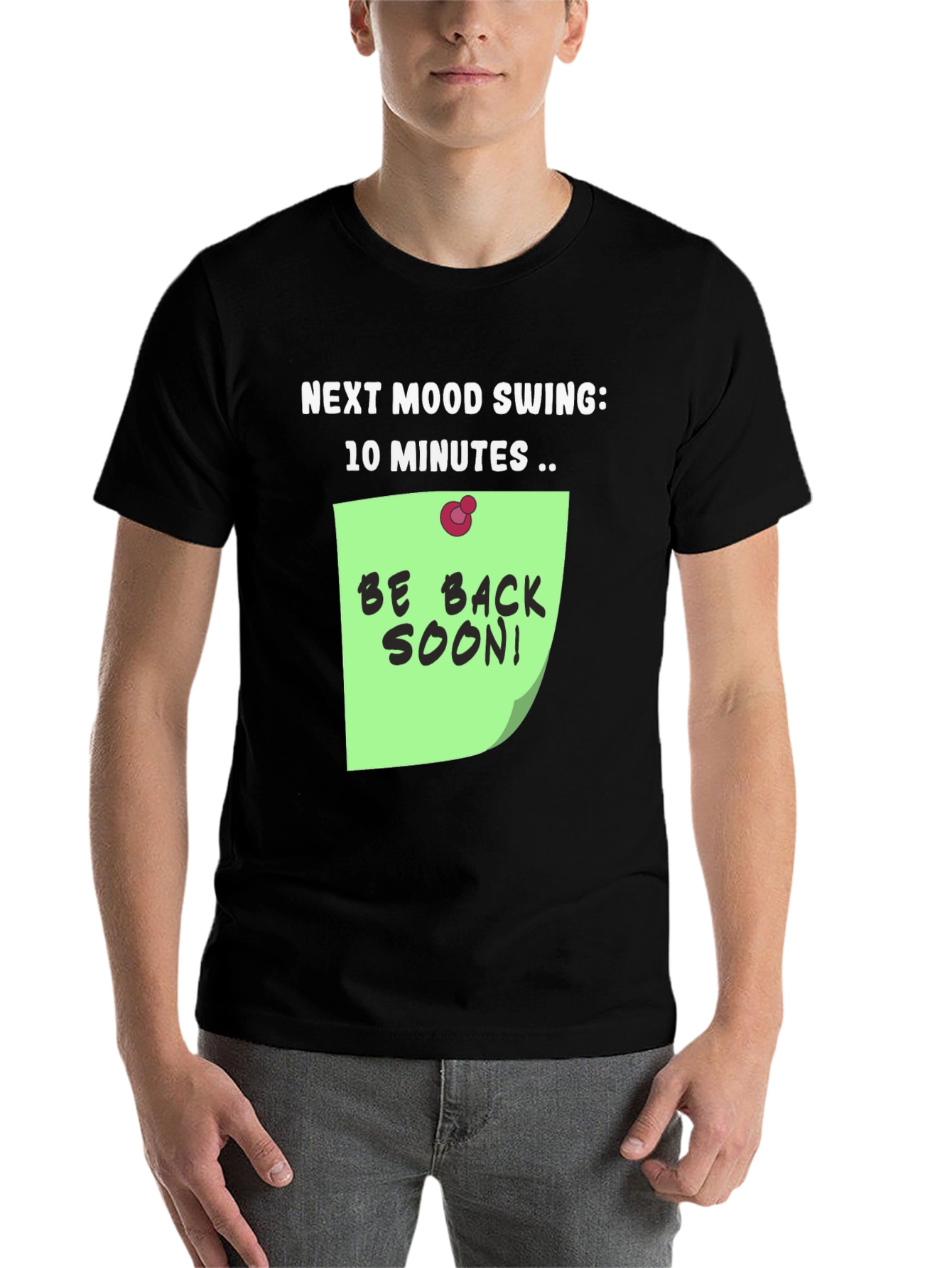 Black Humorous "Next Mood Swing" T-Shirt view 7