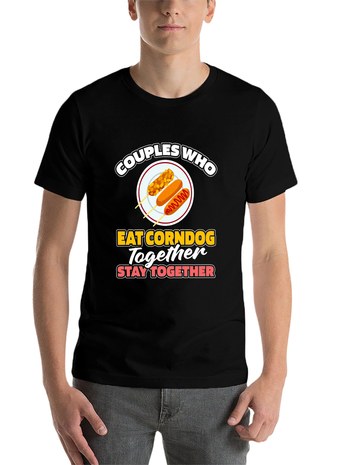 Black Couples Who Eat Corndog Together T-Shirt view 7
