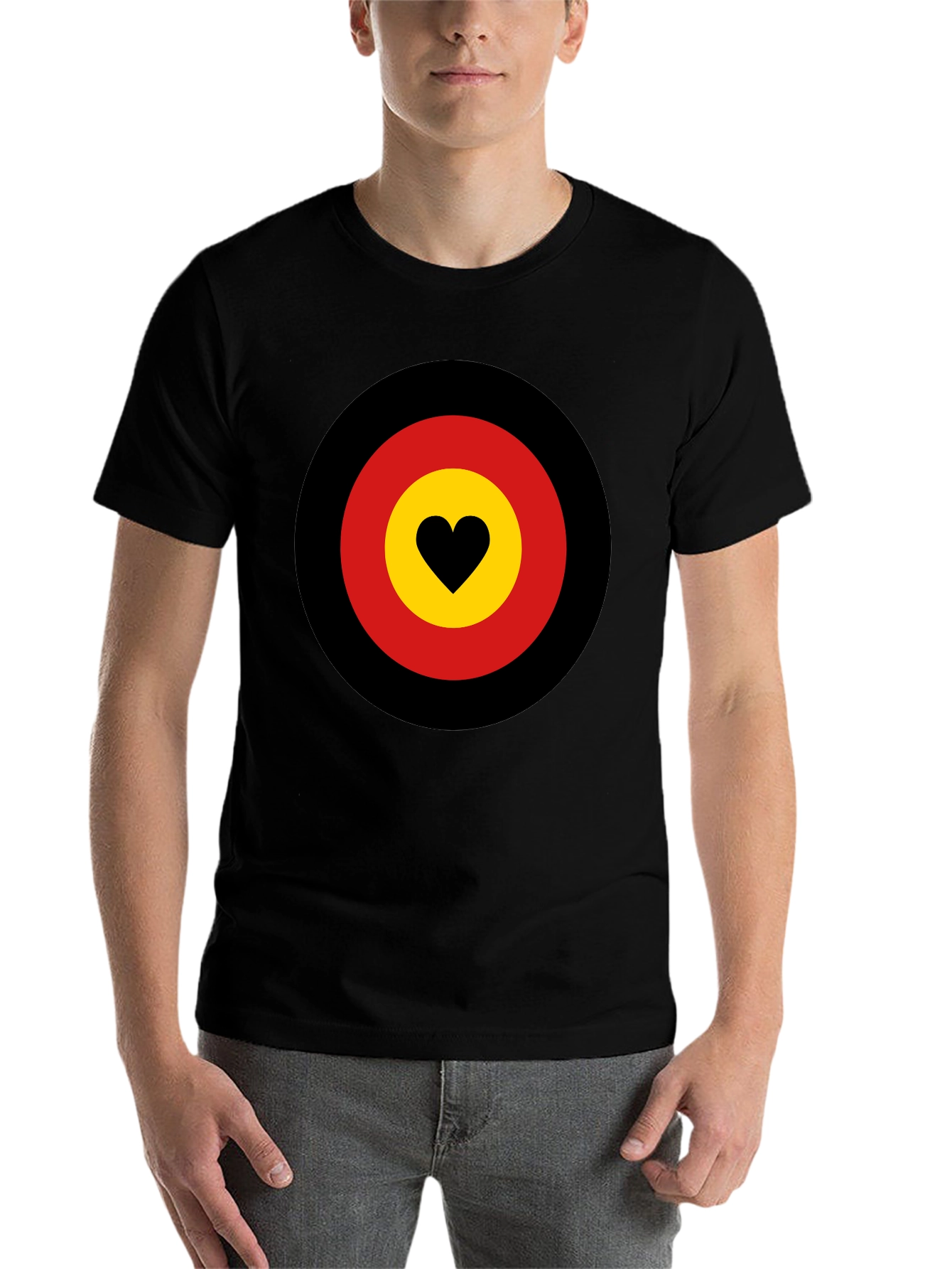 Black Heart Target Graphic Tee - Black view 7