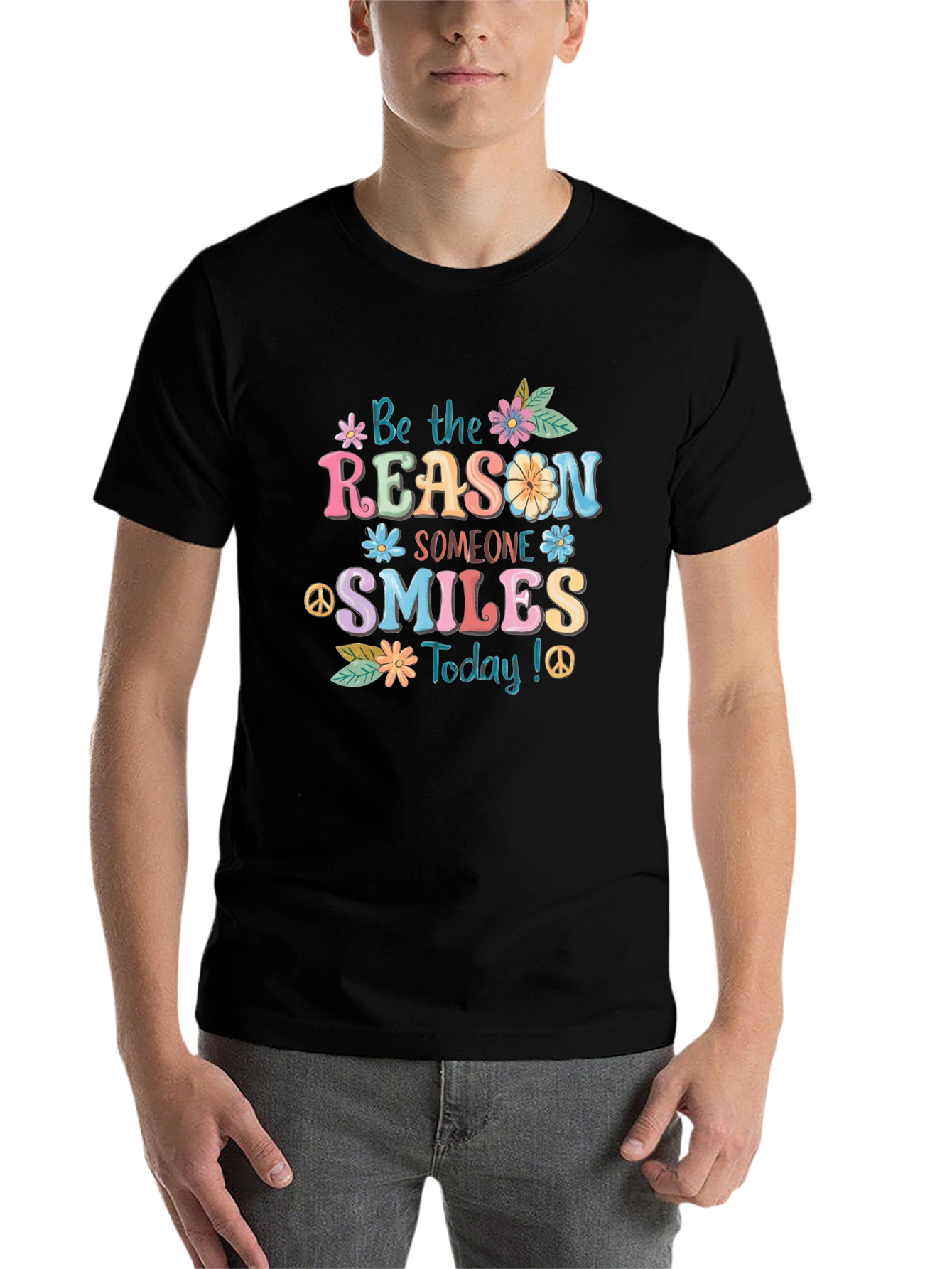 Black Be The Reason Someone Smiles T-Shirt view 7