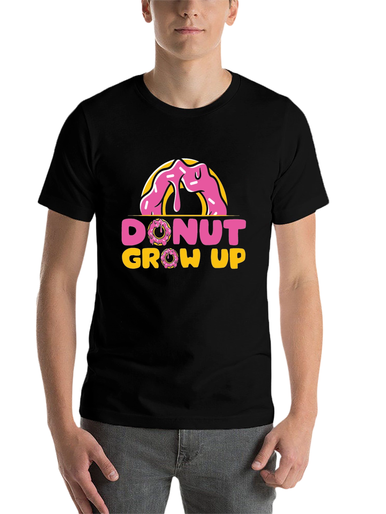 Black Donut Grow Up Black T-Shirt view 7