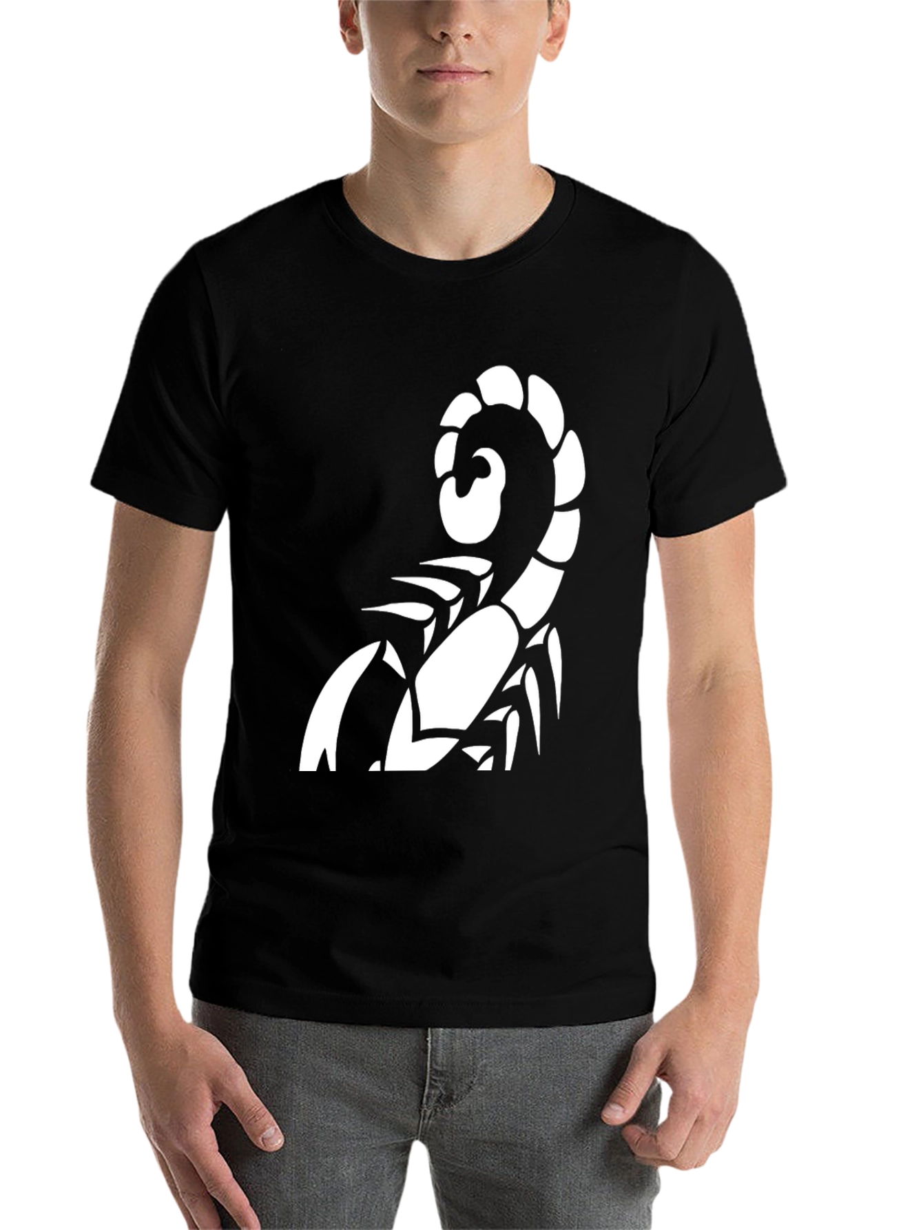 Scorpion Graphic Tee - Black Cotton Casual Wear - 7