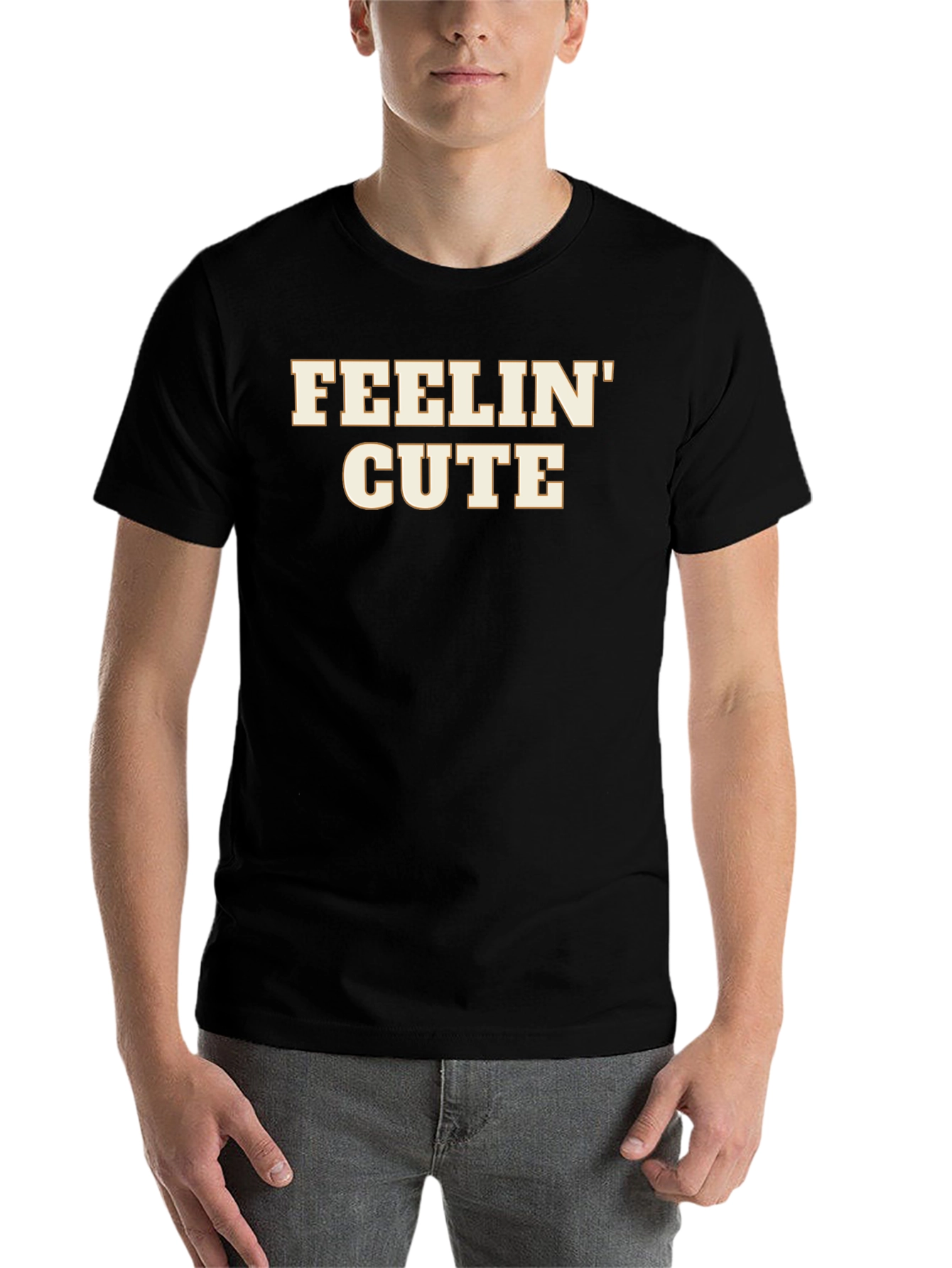 Black Feelin' Cute Graphic Tee - Trendy Black T-Shirt view 7