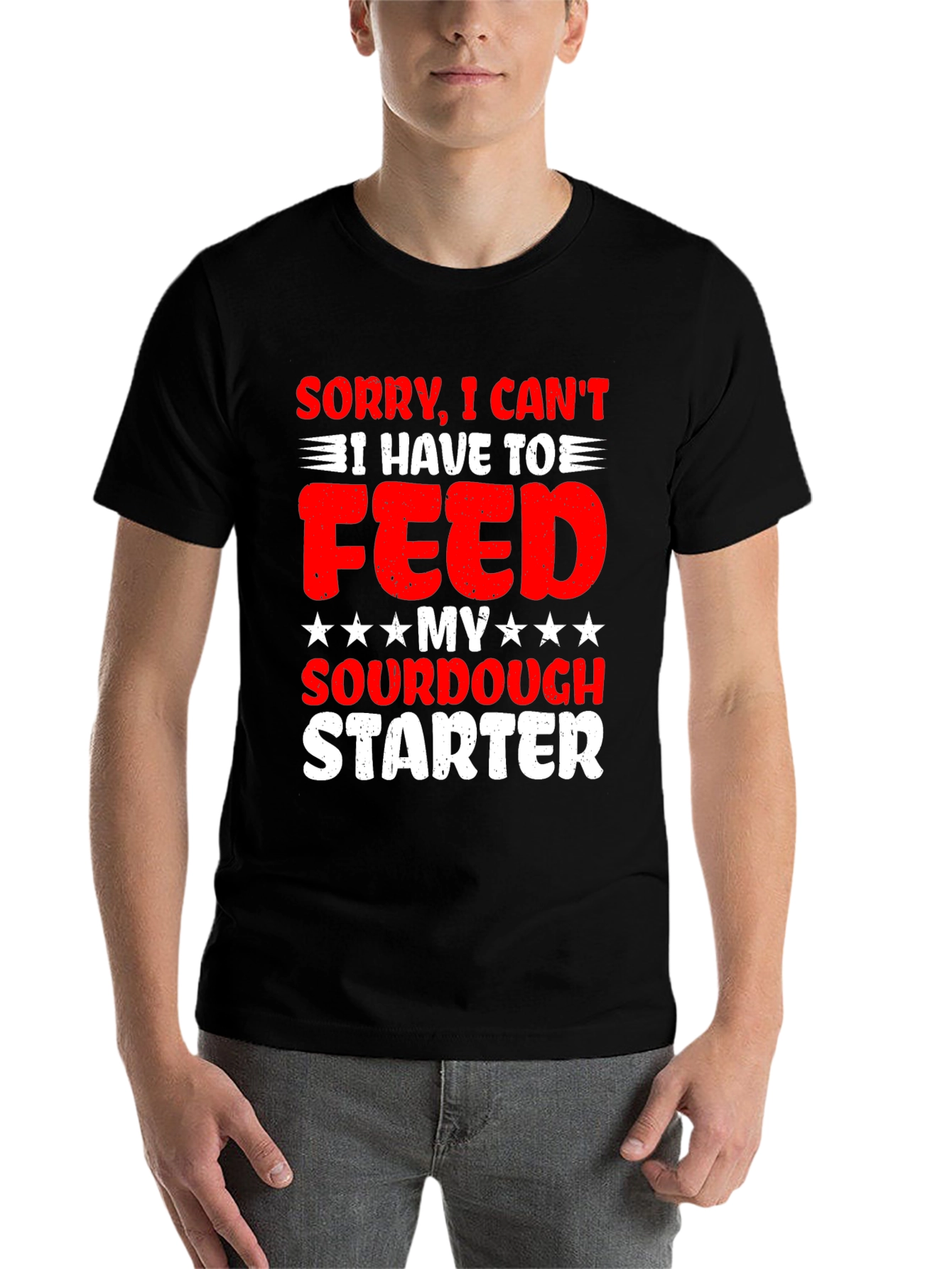 Black Sourdough Starter T-Shirt: Funny Baking Tee view 7